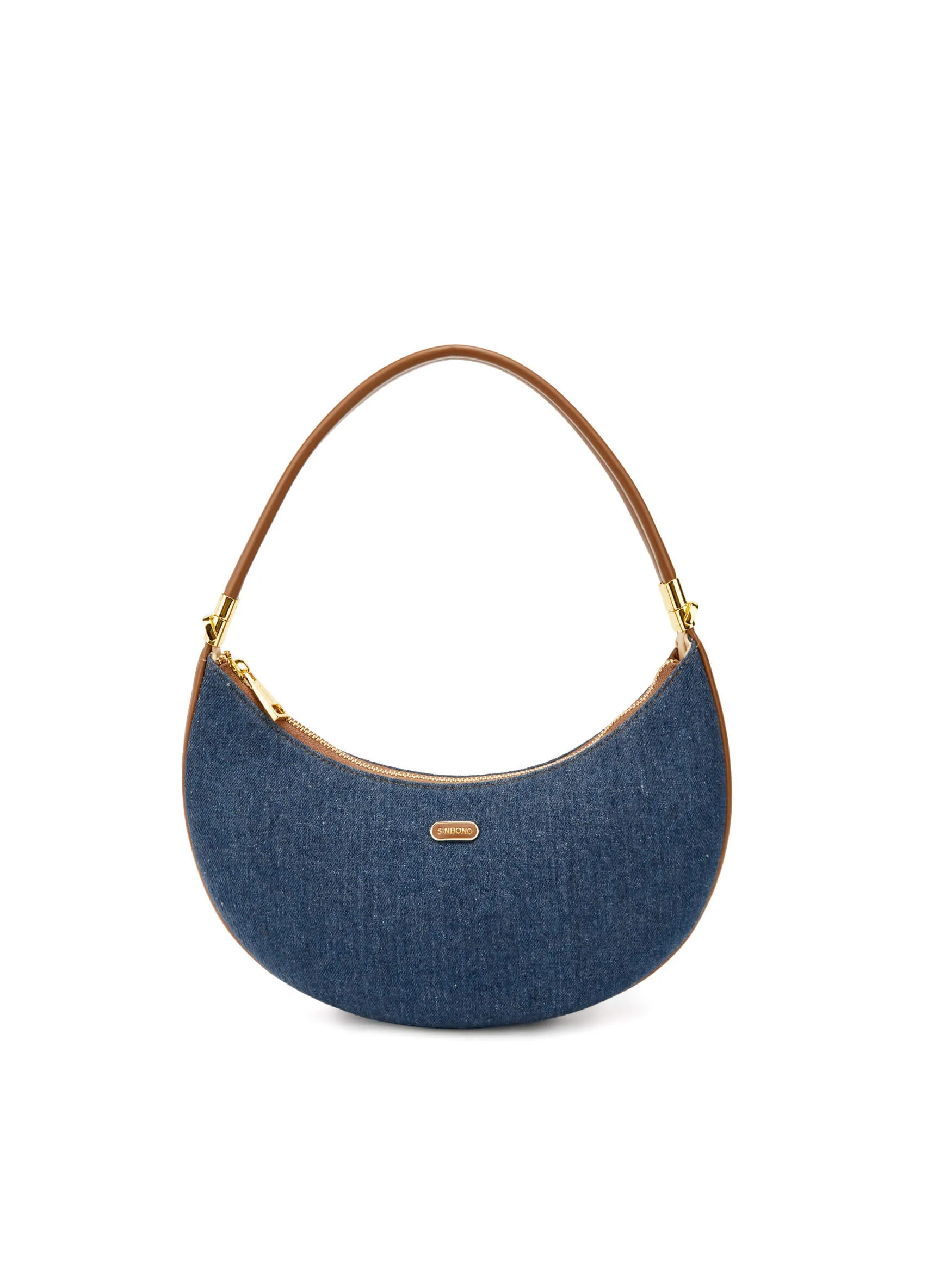 Zoey Shoulder Crossbody Bag - Dark Blue&Brown sold by Sinbono