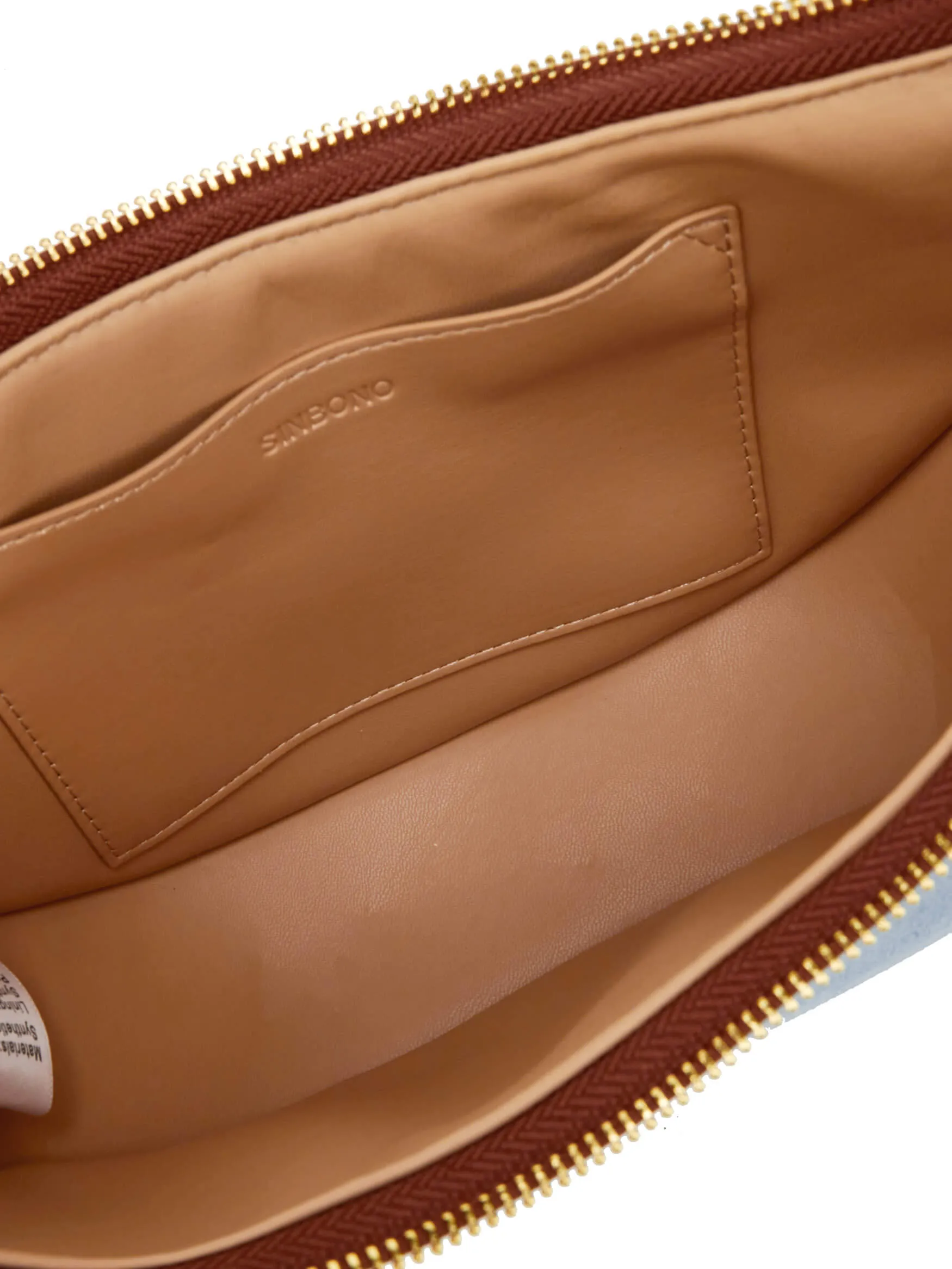 Zoey Shoulder Crossbody Bag - Light blue&Brown sold by Sinbono product image thumbnail 5