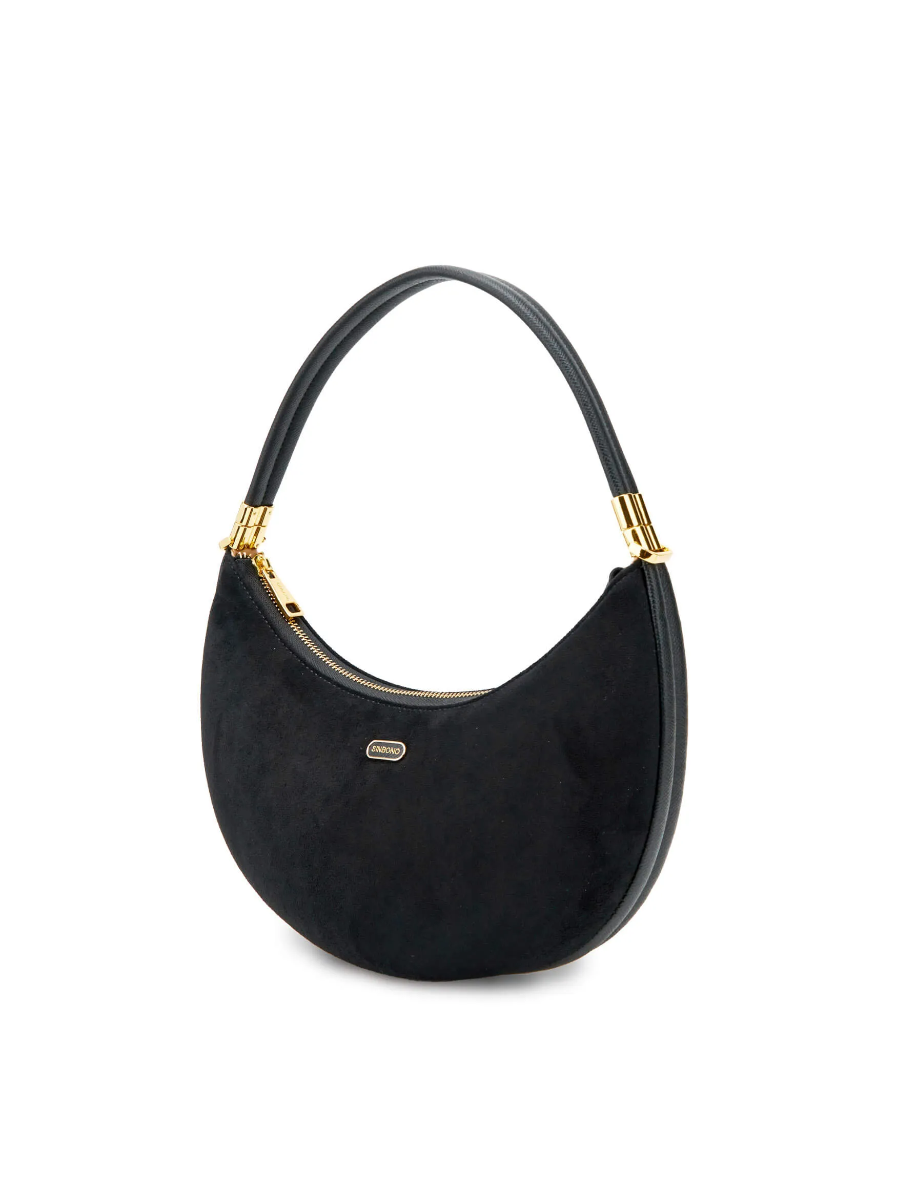 Zoey Shoulder Crossbody Bag - Black Fake Suede sold by Sinbono product image thumbnail 3