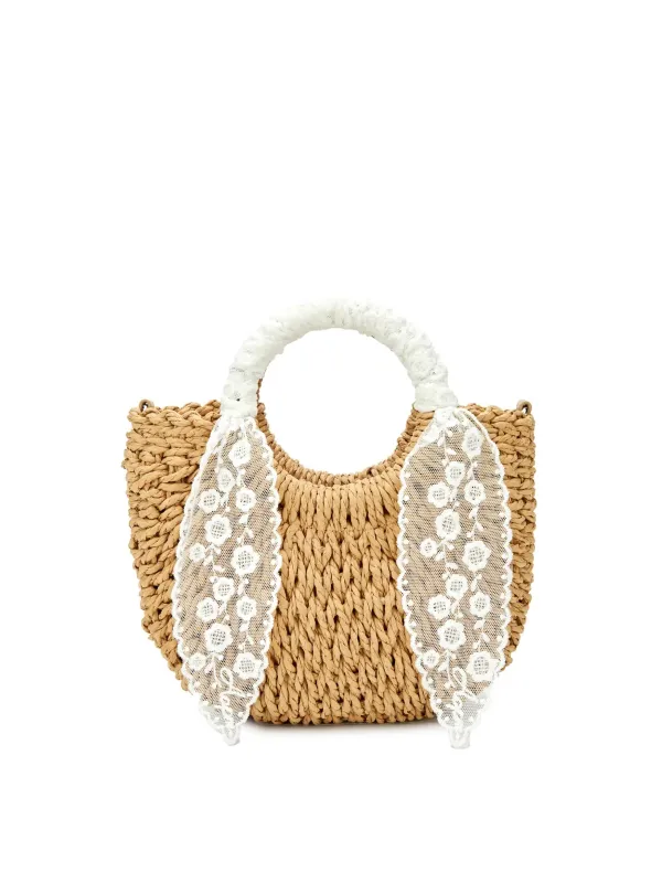 Fallon Top Handle Crossbody Bag - Beige made by Sinbono