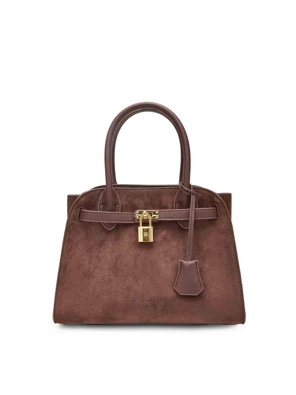 Ramona Top Handle Crossbody Bag - Dark Brown made by Sinbono