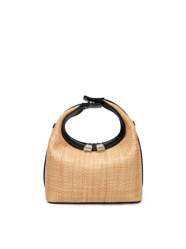 Vienna Top Handle Crossbody Bag - Black&Straw made by Sinbono