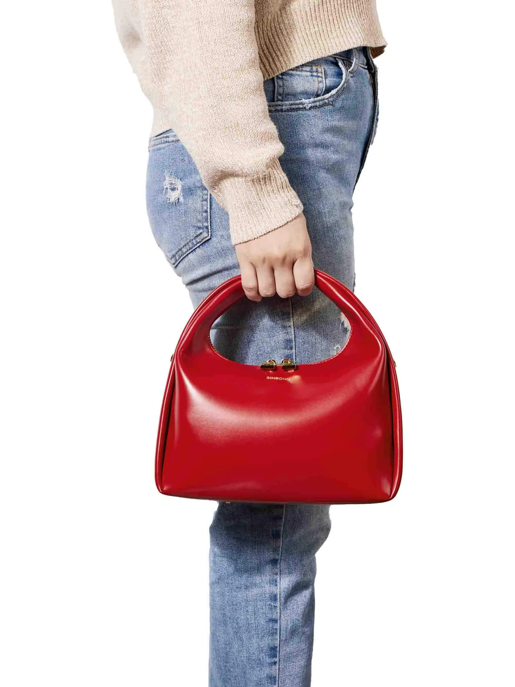 Medium Vienna Top Handle Crossbody Bag - Red sold by Sinbono product image thumbnail 3