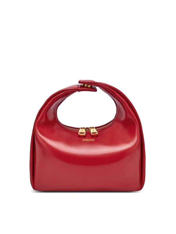 Medium Vienna Top Handle  Crossbody Bag  - Red made by Sinbono