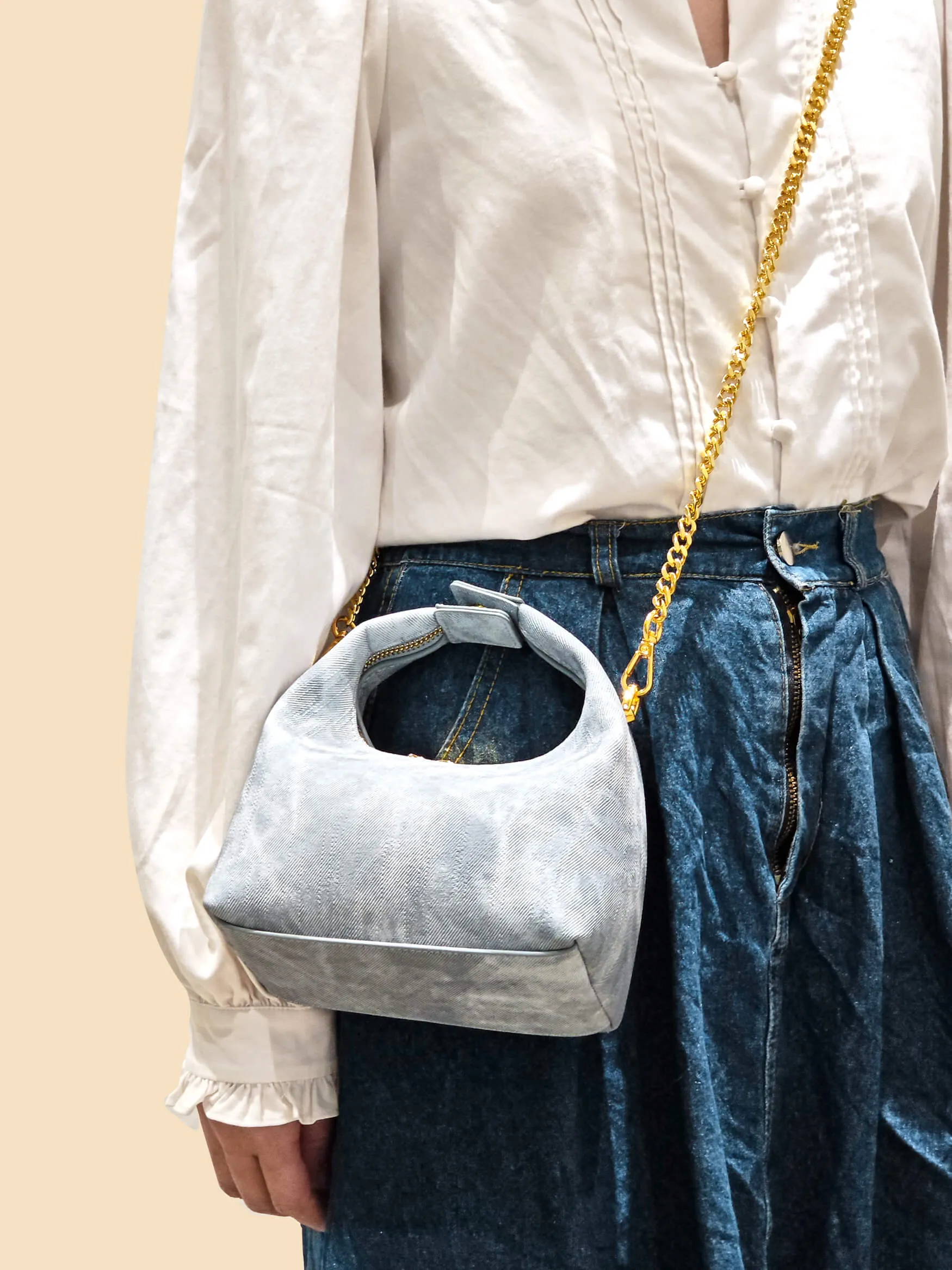 Vienna Top Handle Crossbody Bag - Mist Blue sold by Sinbono product image thumbnail 4