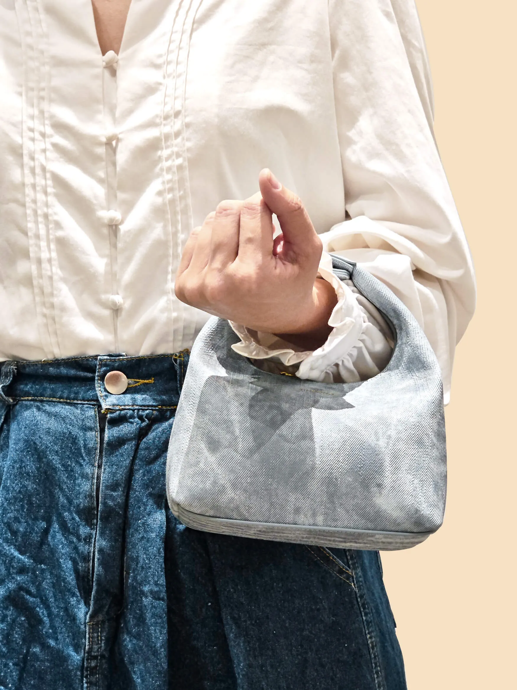 Vienna Top Handle Crossbody Bag - Mist Blue sold by Sinbono product image thumbnail 3