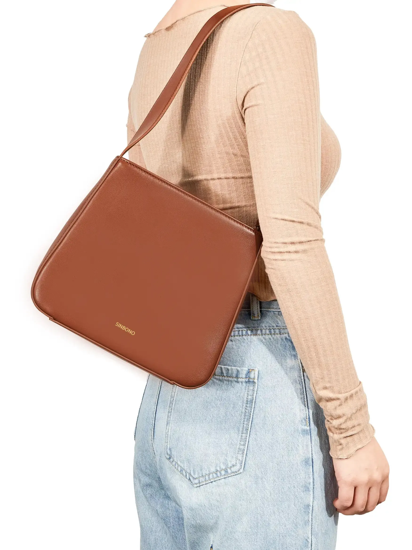 Betty Shoulder Bag- Brown sold by Sinbono product image thumbnail 3