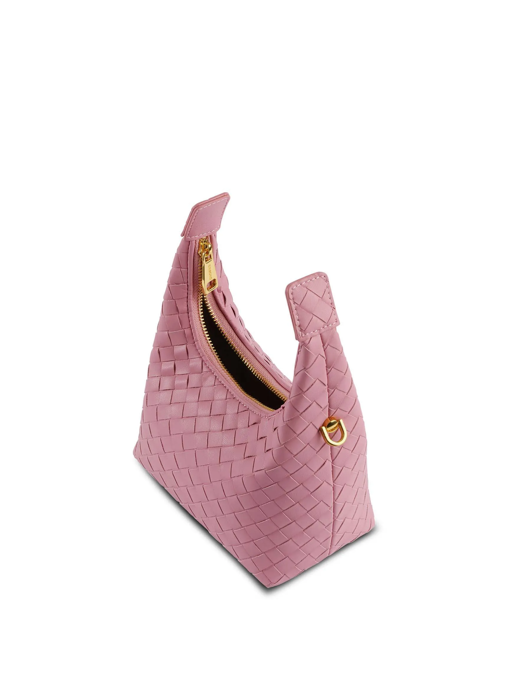 Vienna Top Handle Crossbody Bag - Pink Braided sold by Sinbono product image thumbnail 5