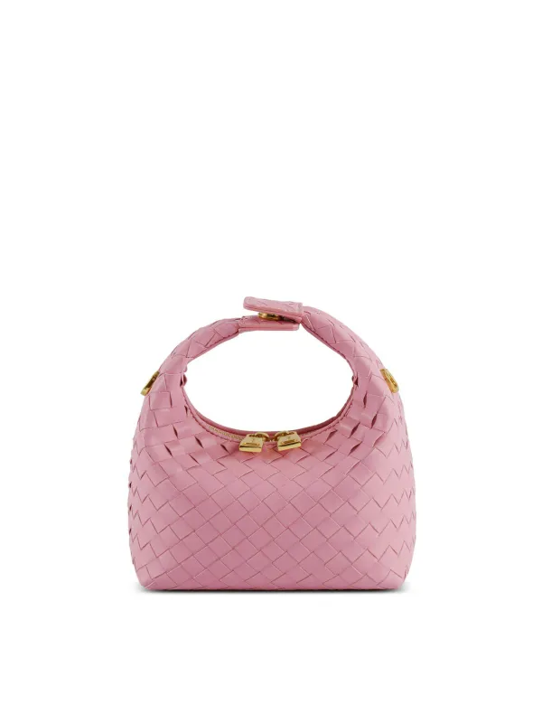 Vienna Top Handle Crossbody Bag  - Pink Braided made by Sinbono
