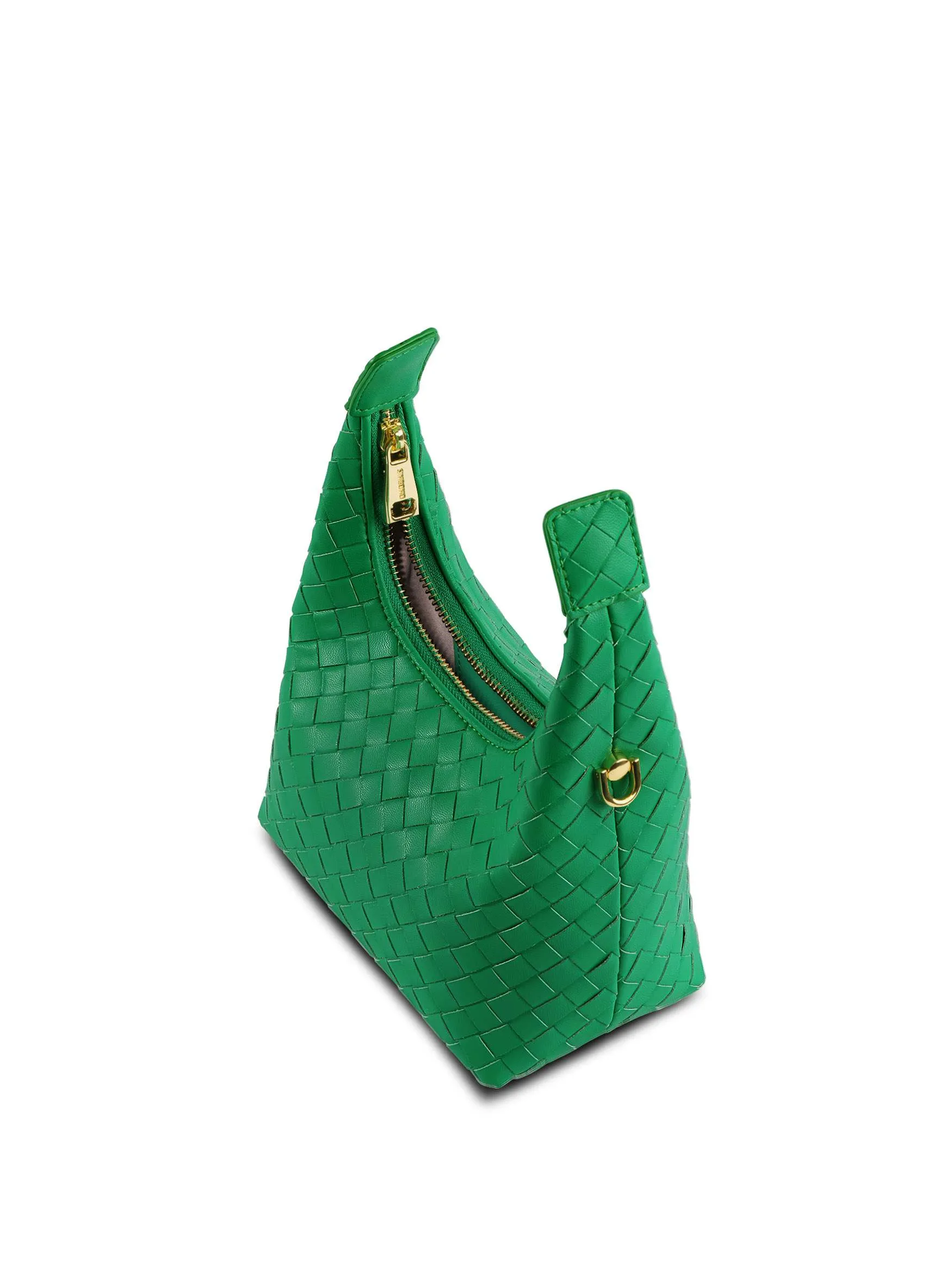 Vienna Top Handle Crossbody Bag - Green Braided sold by Sinbono product image thumbnail 5
