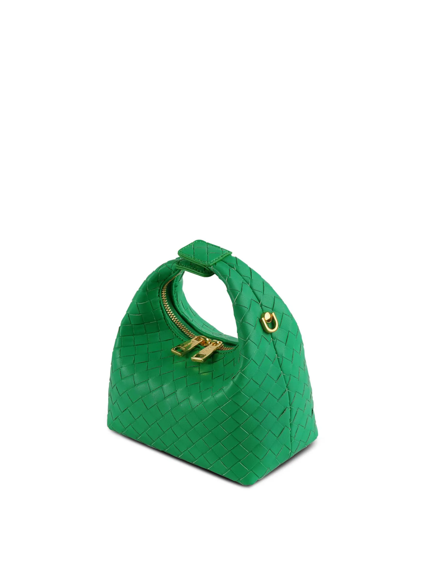 Vienna Top Handle Crossbody Bag - Green Braided sold by Sinbono product image thumbnail 4