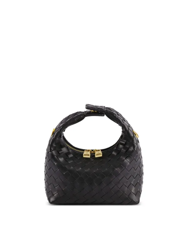 Vienna Top Handle Crossbody Bag - Black Braided made by Sinbono