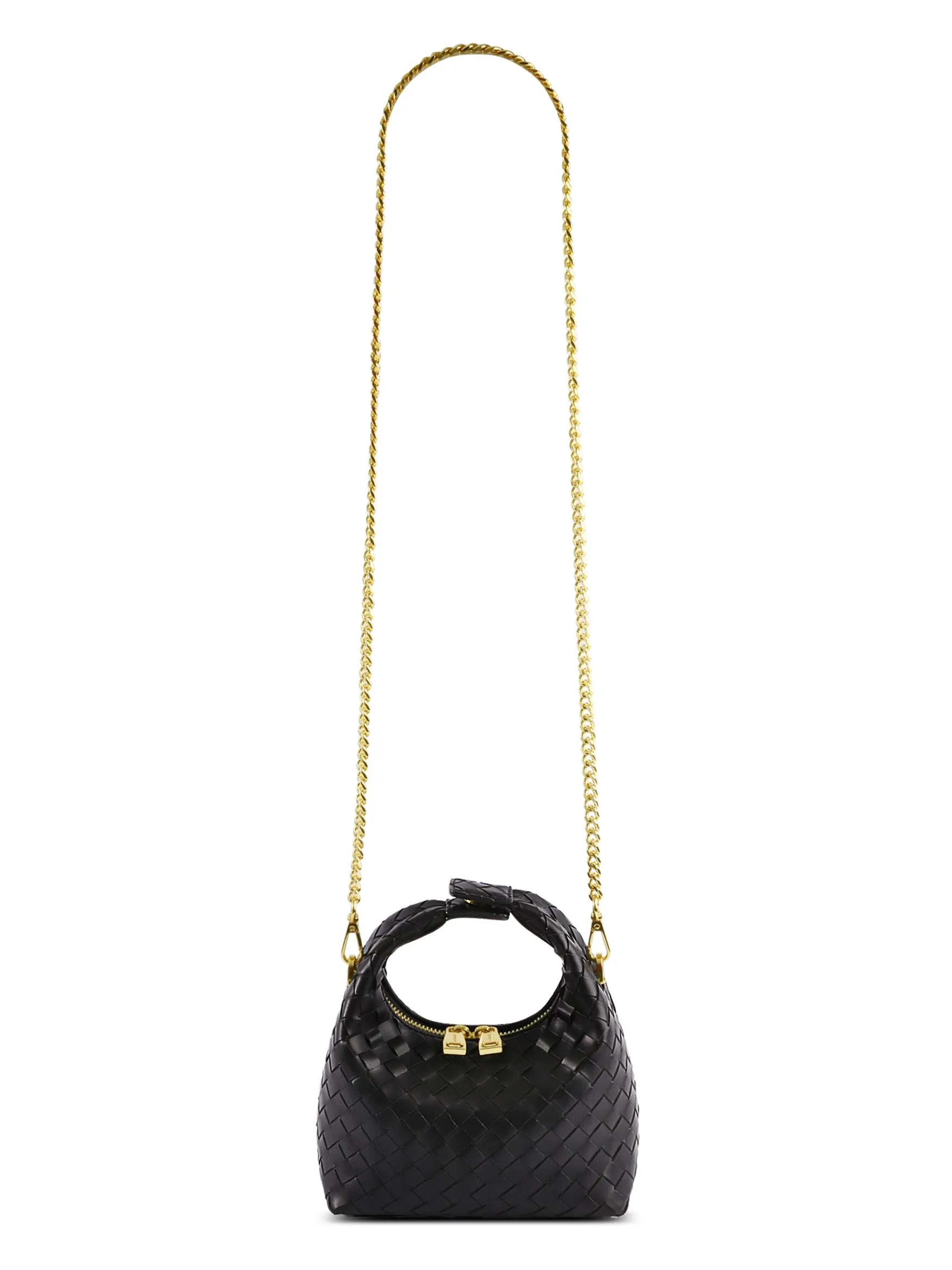 Vienna Top Handle Crossbody Bag - Black Braided sold by Sinbono product image thumbnail 3