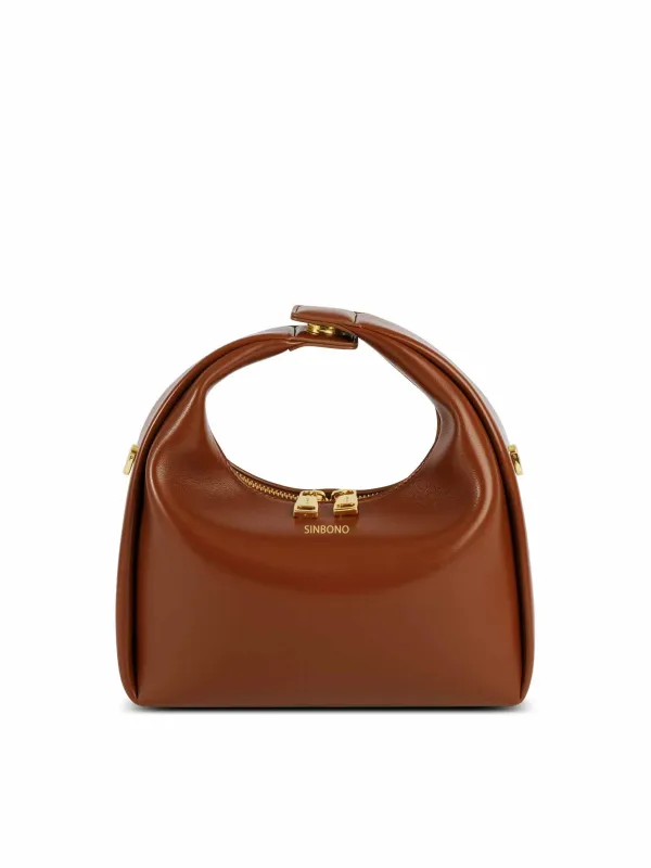 Medium Vienna Top Handle Crossbody Bag - Brown made by Sinbono
