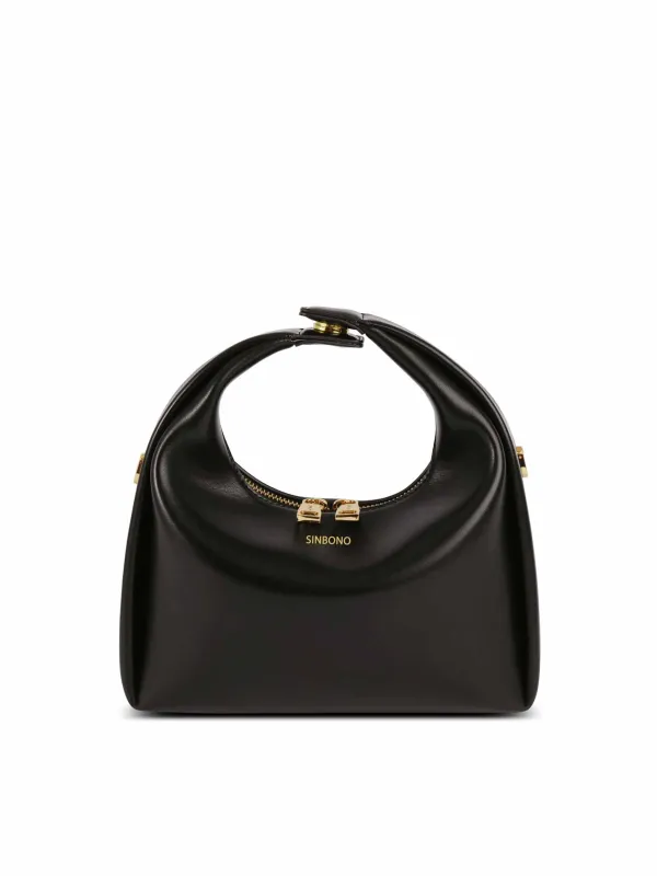 Medium Vienna Top Handle  Crossbody Bag  - Black made by Sinbono