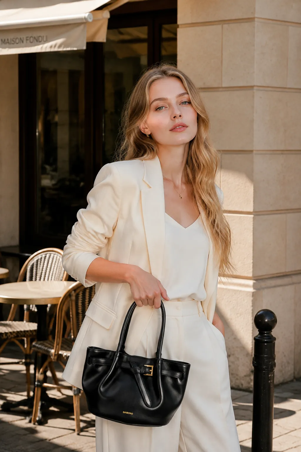 Elise Top Handle Crossbody Bag- Black sold by Sinbono product image thumbnail 2