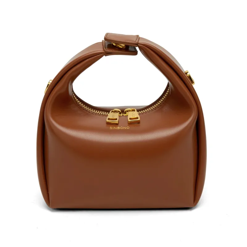 Vienna Top Handle  Crossbody Bag（3.0）-  Brown made by Sinbono