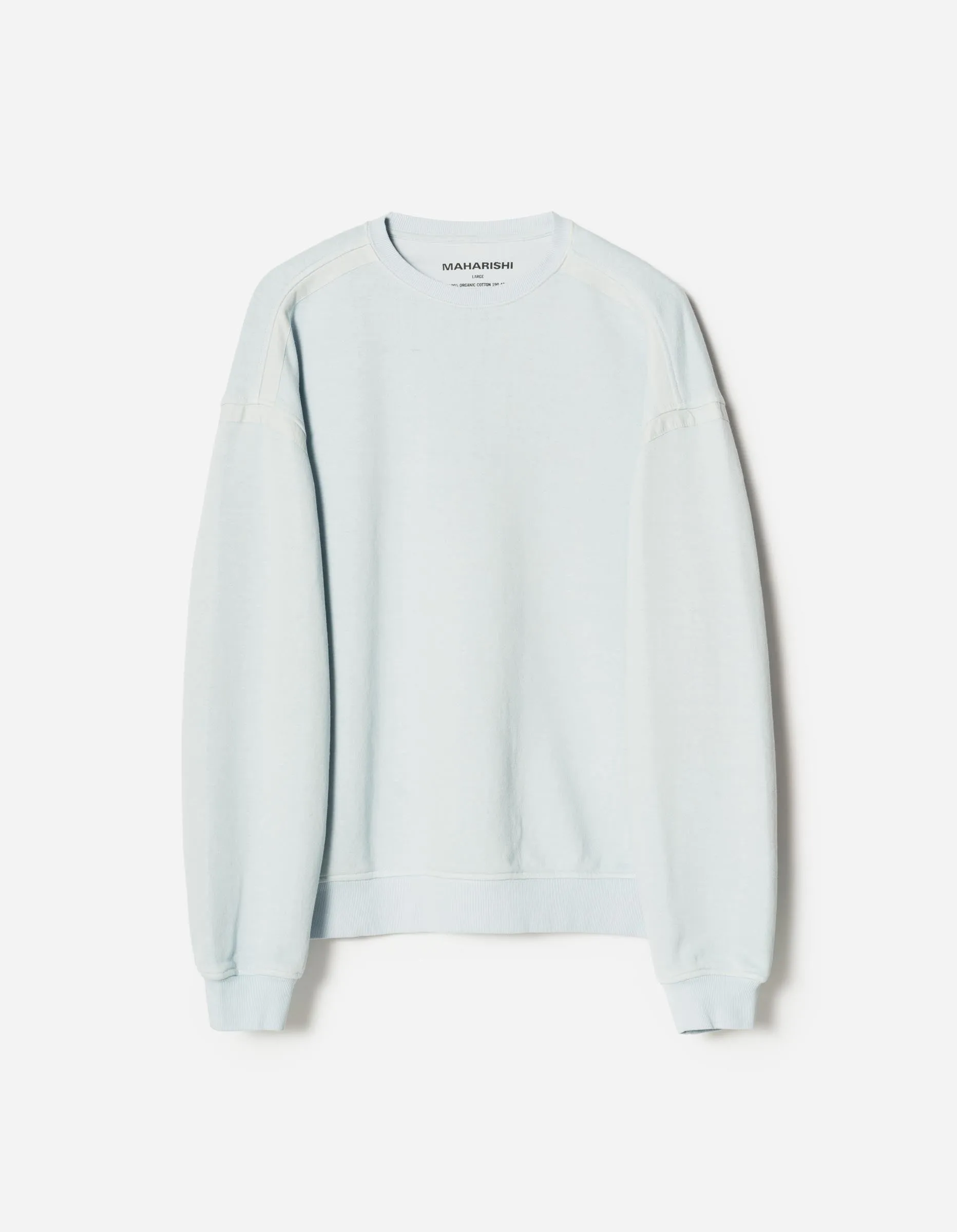 7207 Fabric Mix Cotton Crew Sweat Light Blue sold by Maharishi