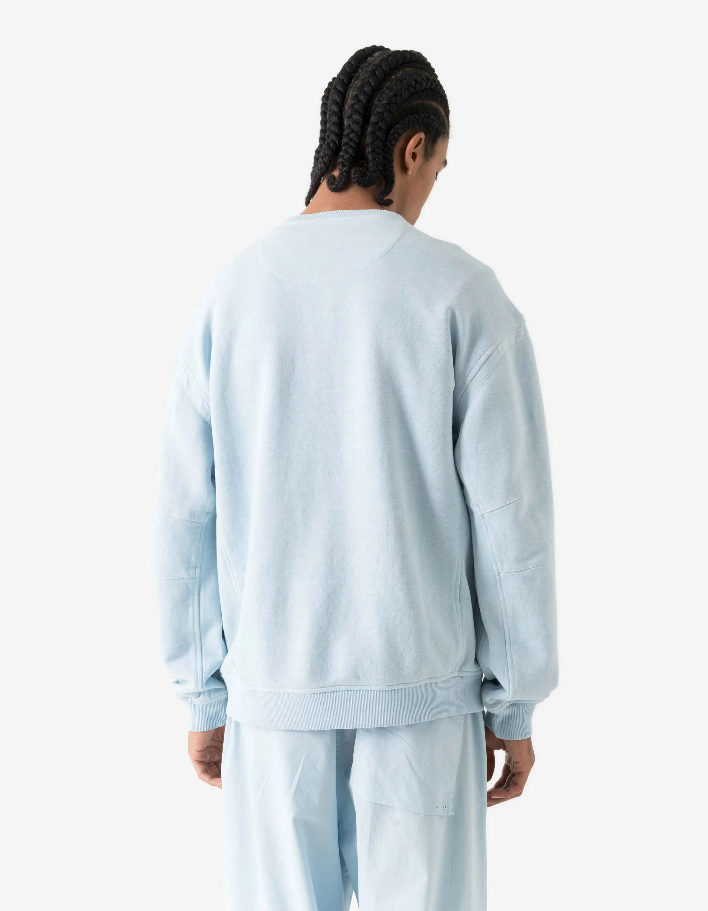 7207 Fabric Mix Cotton Crew Sweat Light Blue sold by Maharishi product image thumbnail 3