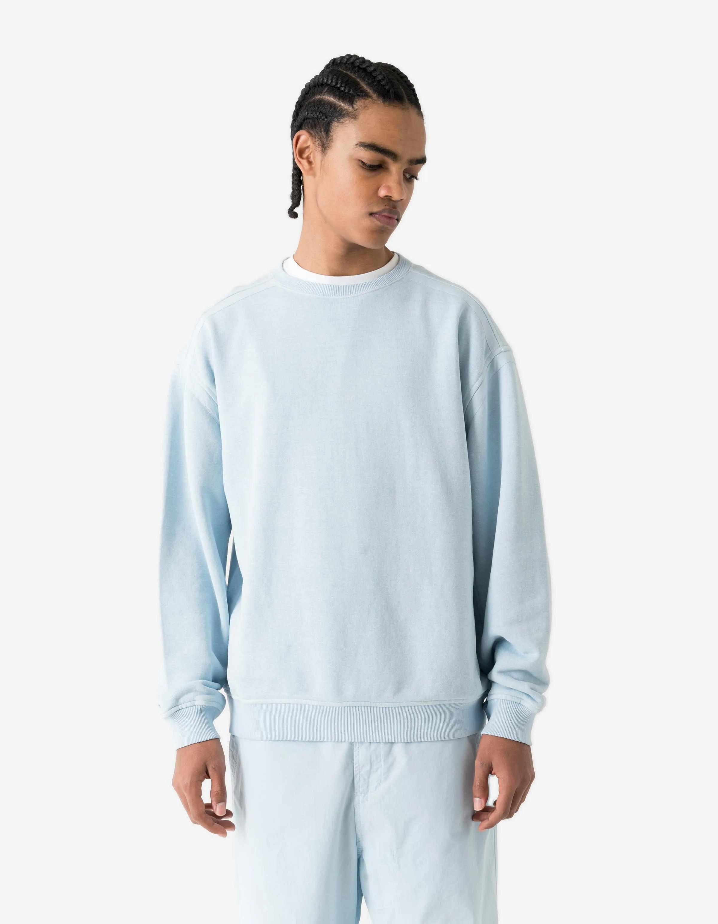 7207 Fabric Mix Cotton Crew Sweat Light Blue sold by Maharishi product image thumbnail 2