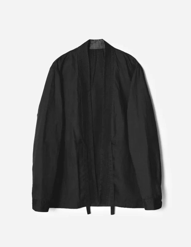 7399 WR Hemp Hanten Shirt Black sold by Maharishi
