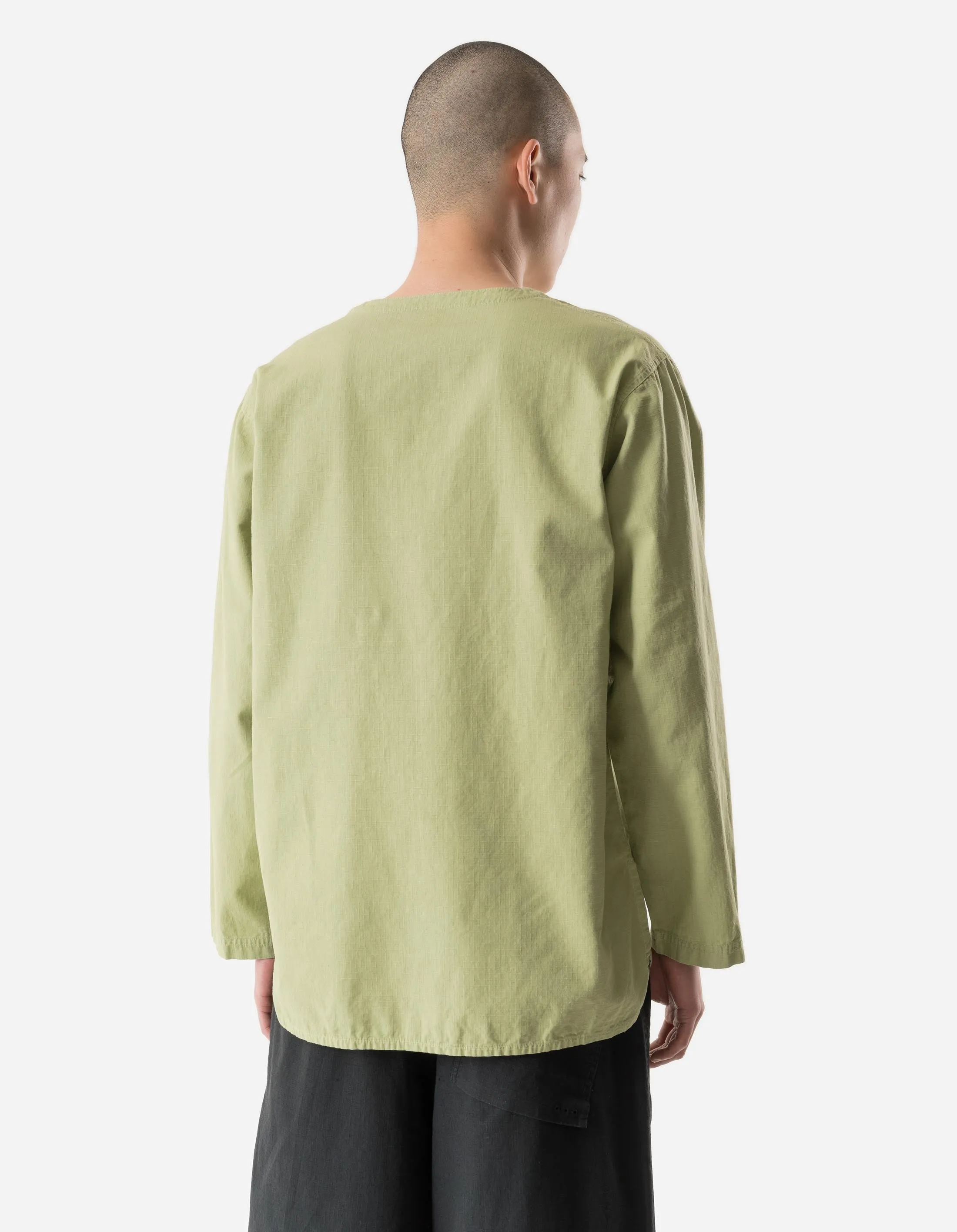 7216 Hemp Ripstop Kurta Shirt Moss Green sold by Maharishi product image thumbnail 3