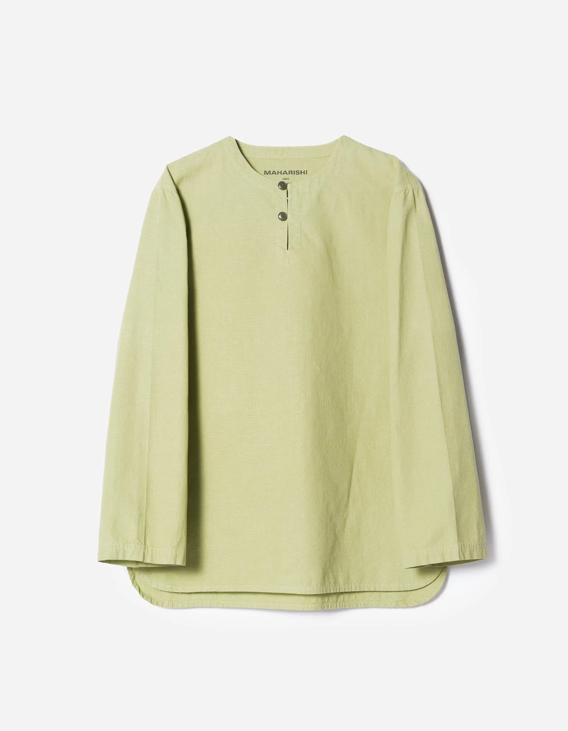 7216 Hemp Ripstop Kurta Shirt Moss Green sold by Maharishi