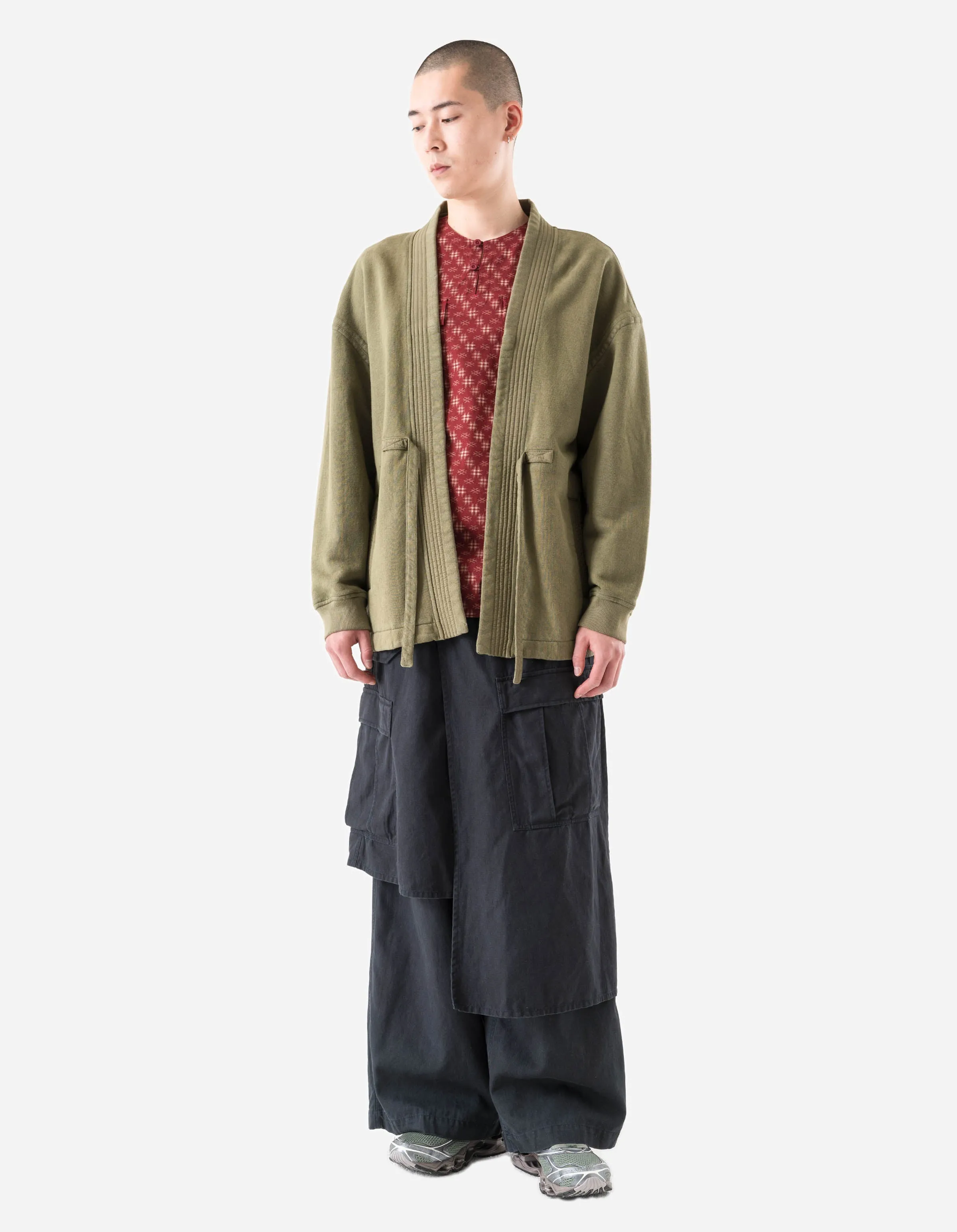 7206 Hemp Kimono Sweat Olive OG-107F sold by Maharishi product image thumbnail 3