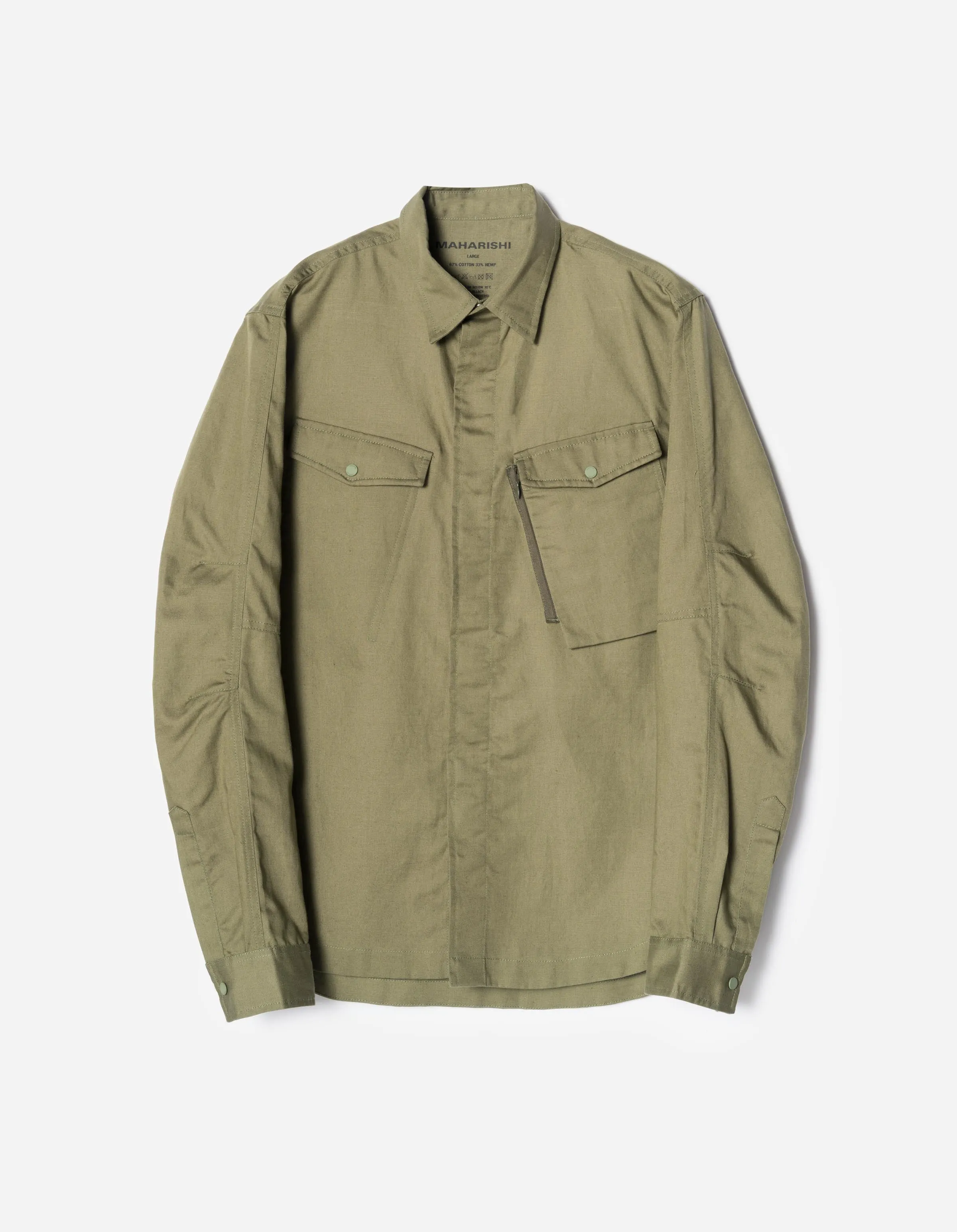 7402 WR Hemp Custom Shirt Olive OG-107F sold by Maharishi
