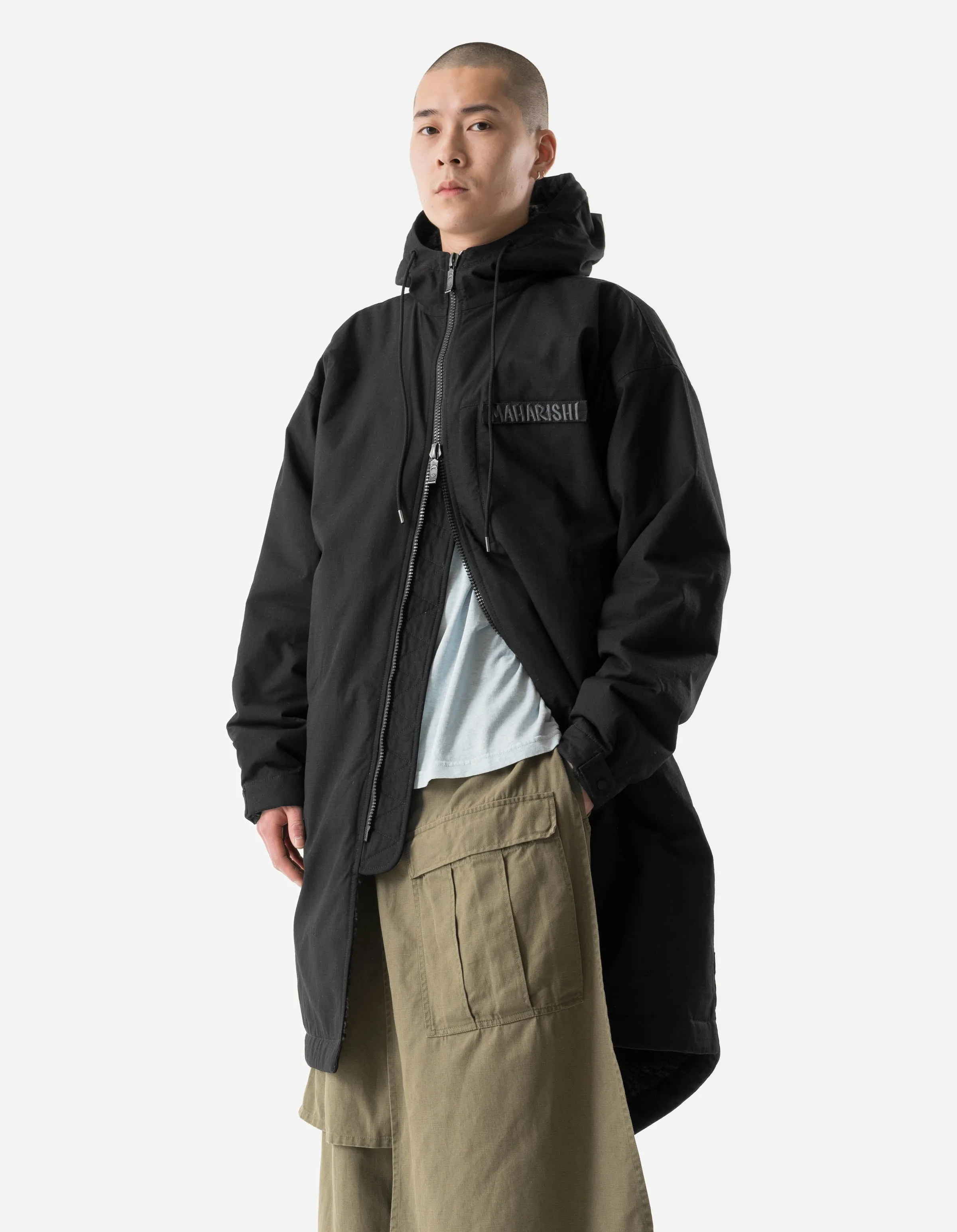 7214 Beach Fishtail Parka Black sold by Maharishi product image thumbnail 2