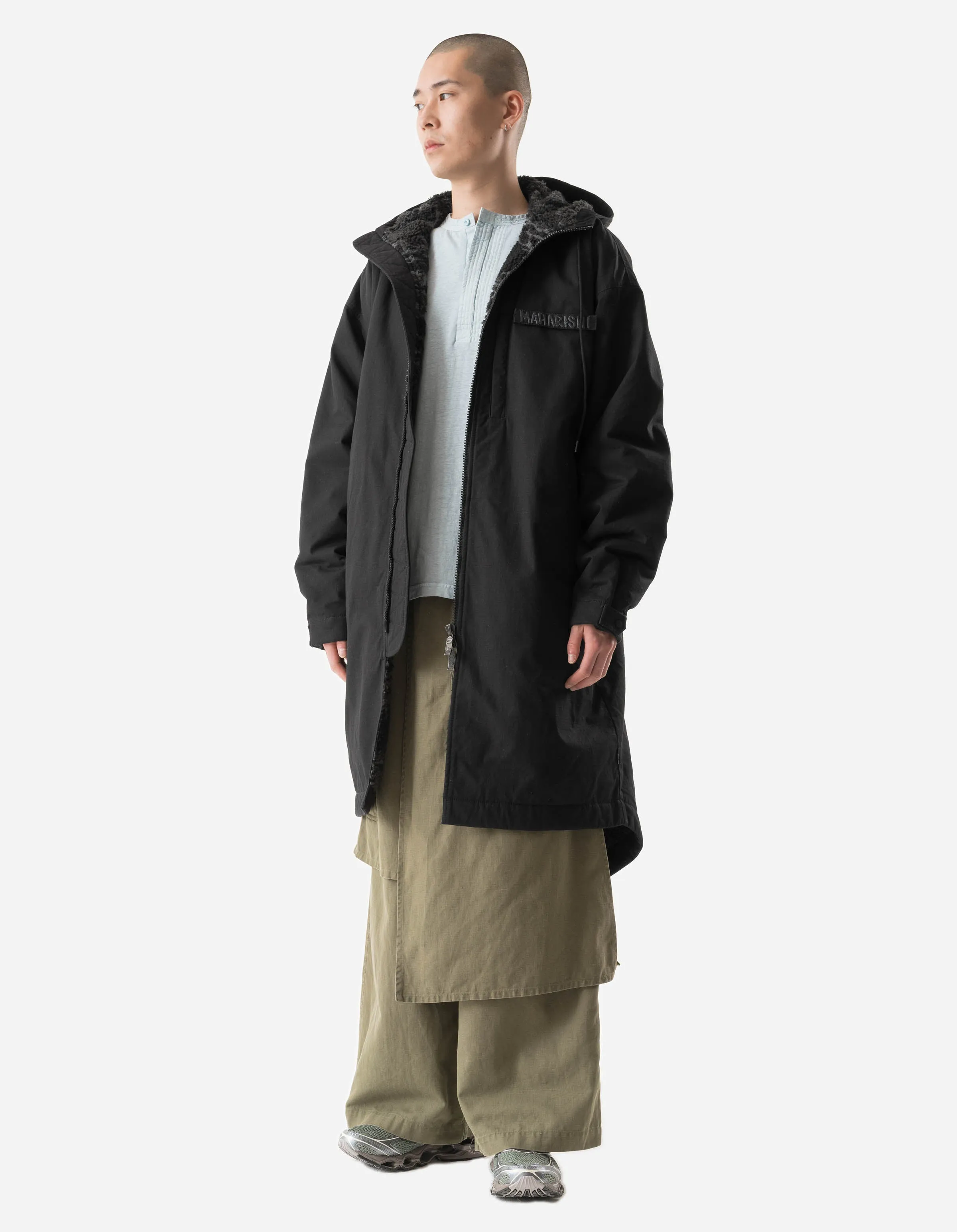 7214 Beach Fishtail Parka Black sold by Maharishi product image thumbnail 4