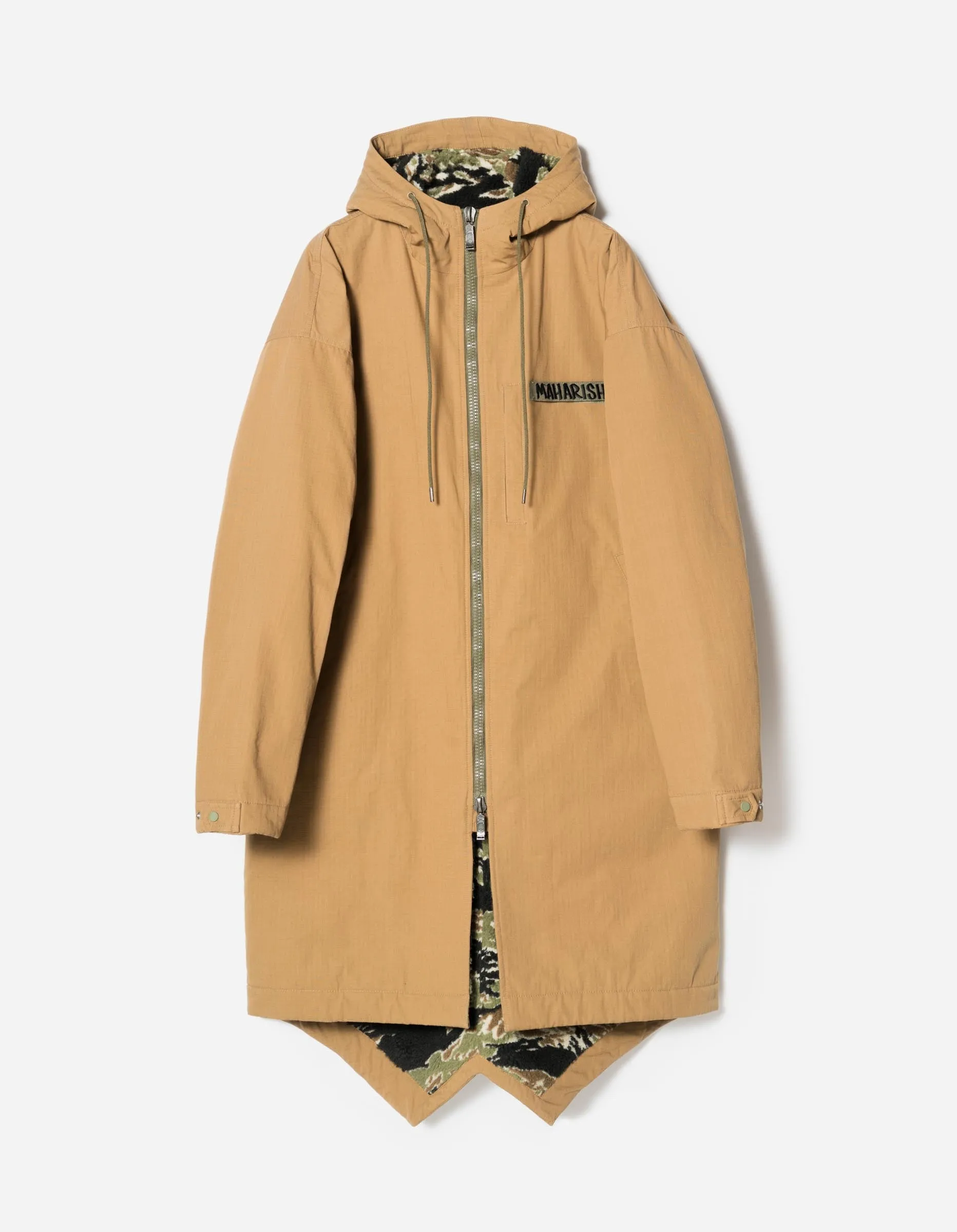 7214 Beach Fishtail Parka Coyote sold by Maharishi
