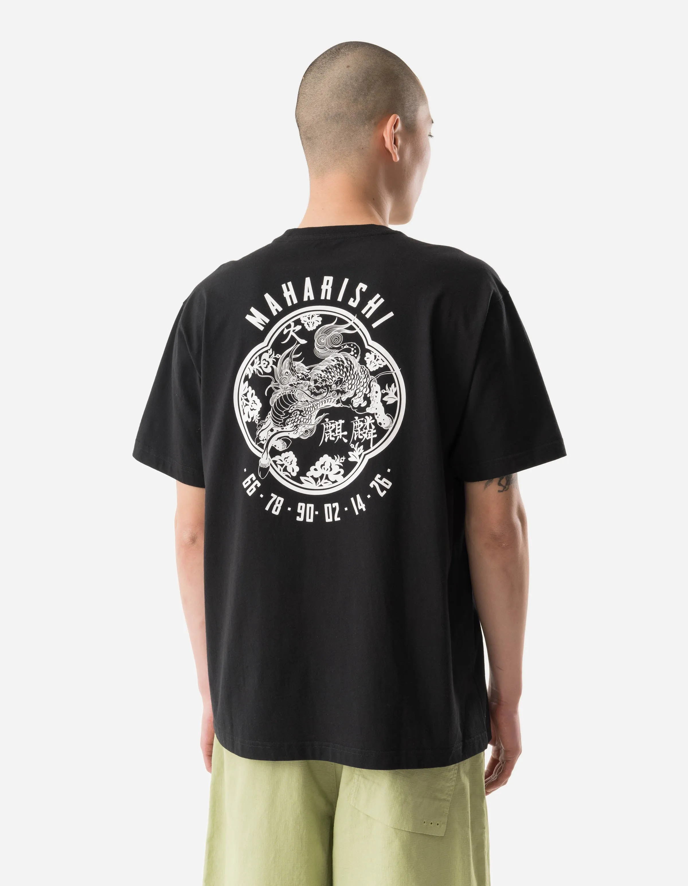 7238 Paper Cut Kirin T-Shirt Black sold by Maharishi product image thumbnail 3