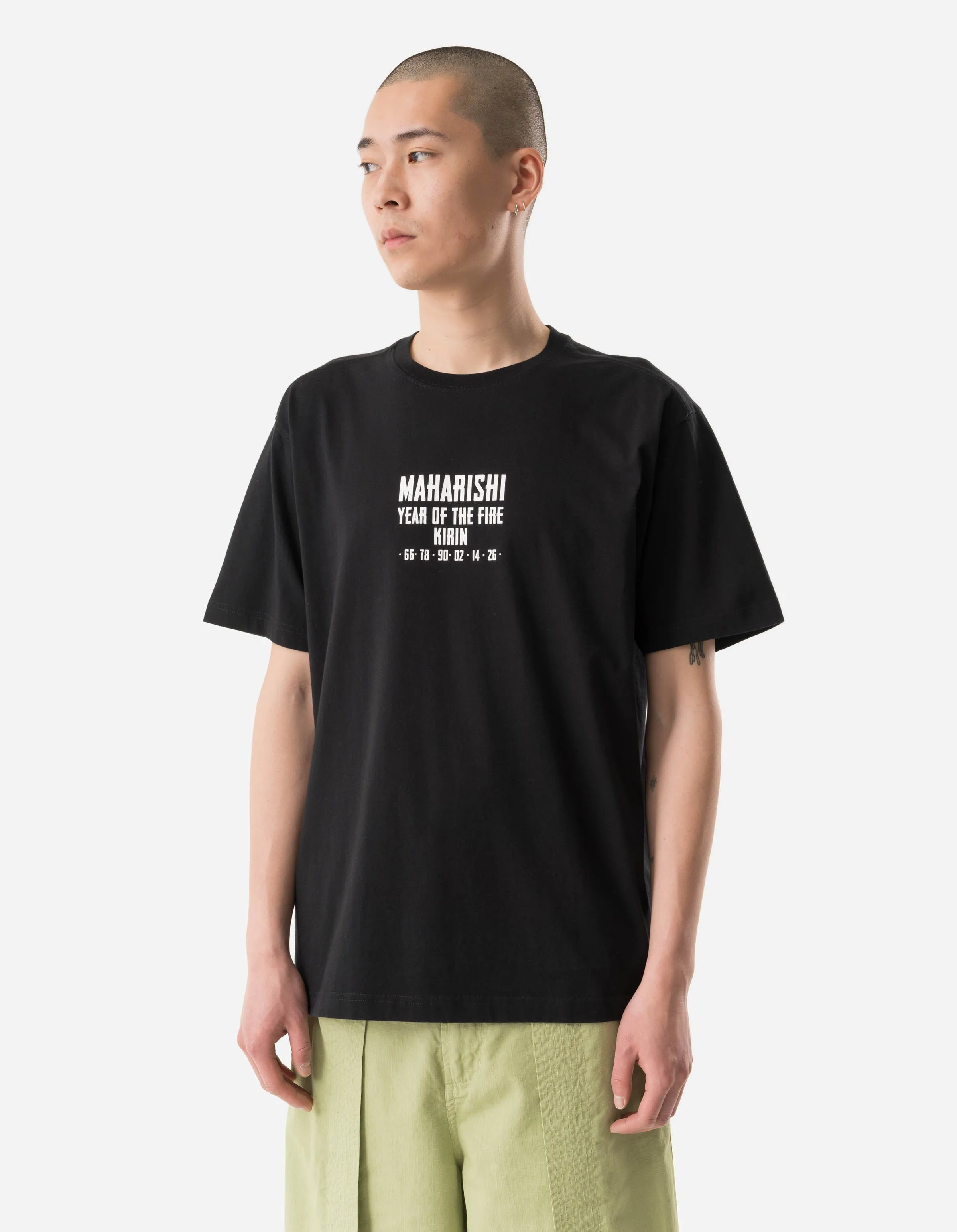 7238 Paper Cut Kirin T-Shirt Black sold by Maharishi product image thumbnail 2