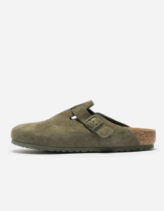Birkenstock Boston Suede Leather Thyme sold by Maharishi