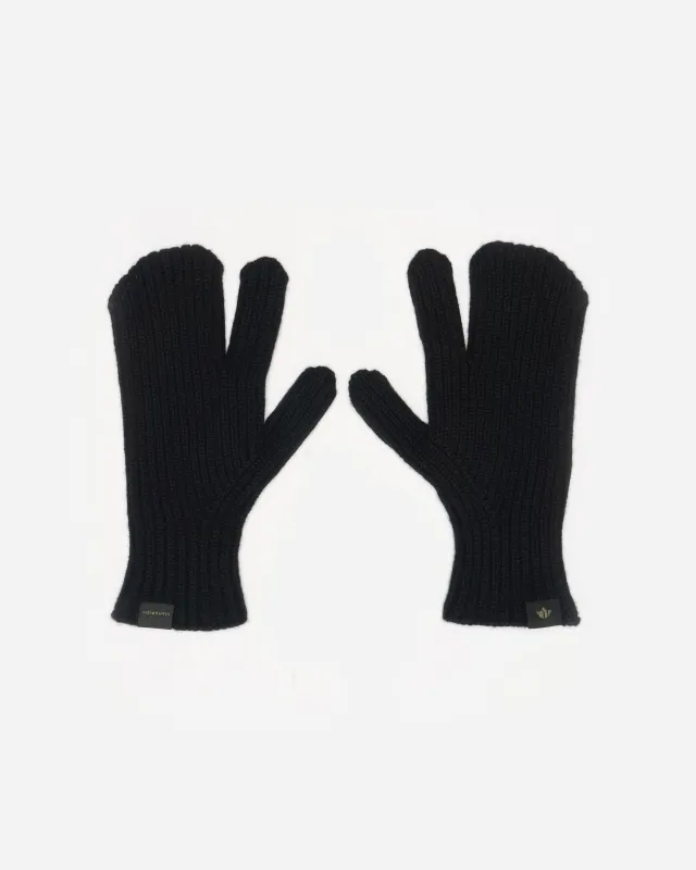 1538 Maha Wool Trigger Touch Gloves Black made by Maharishi