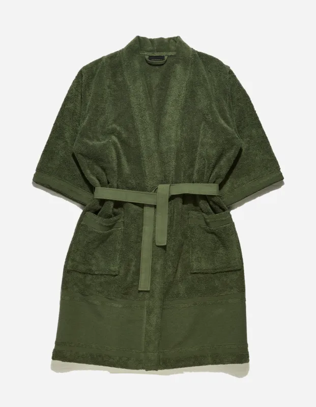 9872 Kimono Robe · Organic Cotton 700 Olive sold by Maharishi