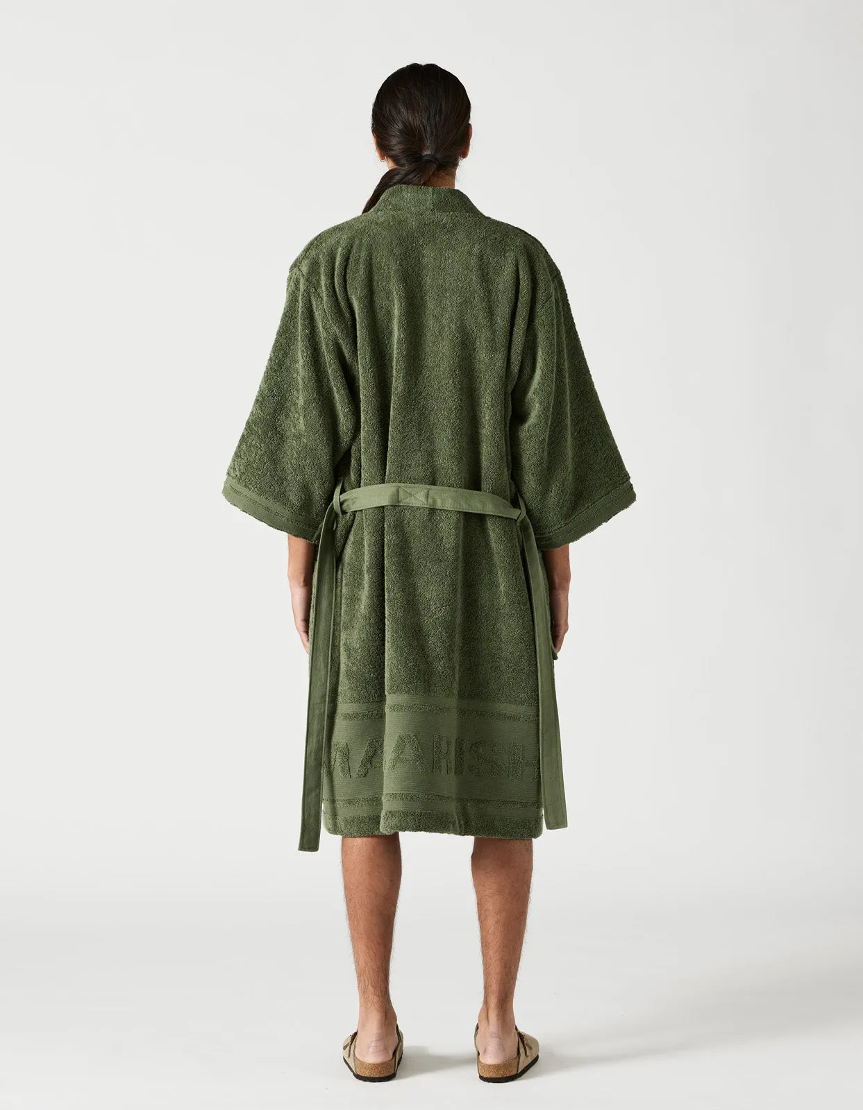 9872 Kimono Robe · Organic Cotton 700 Olive sold by Maharishi product image thumbnail 3