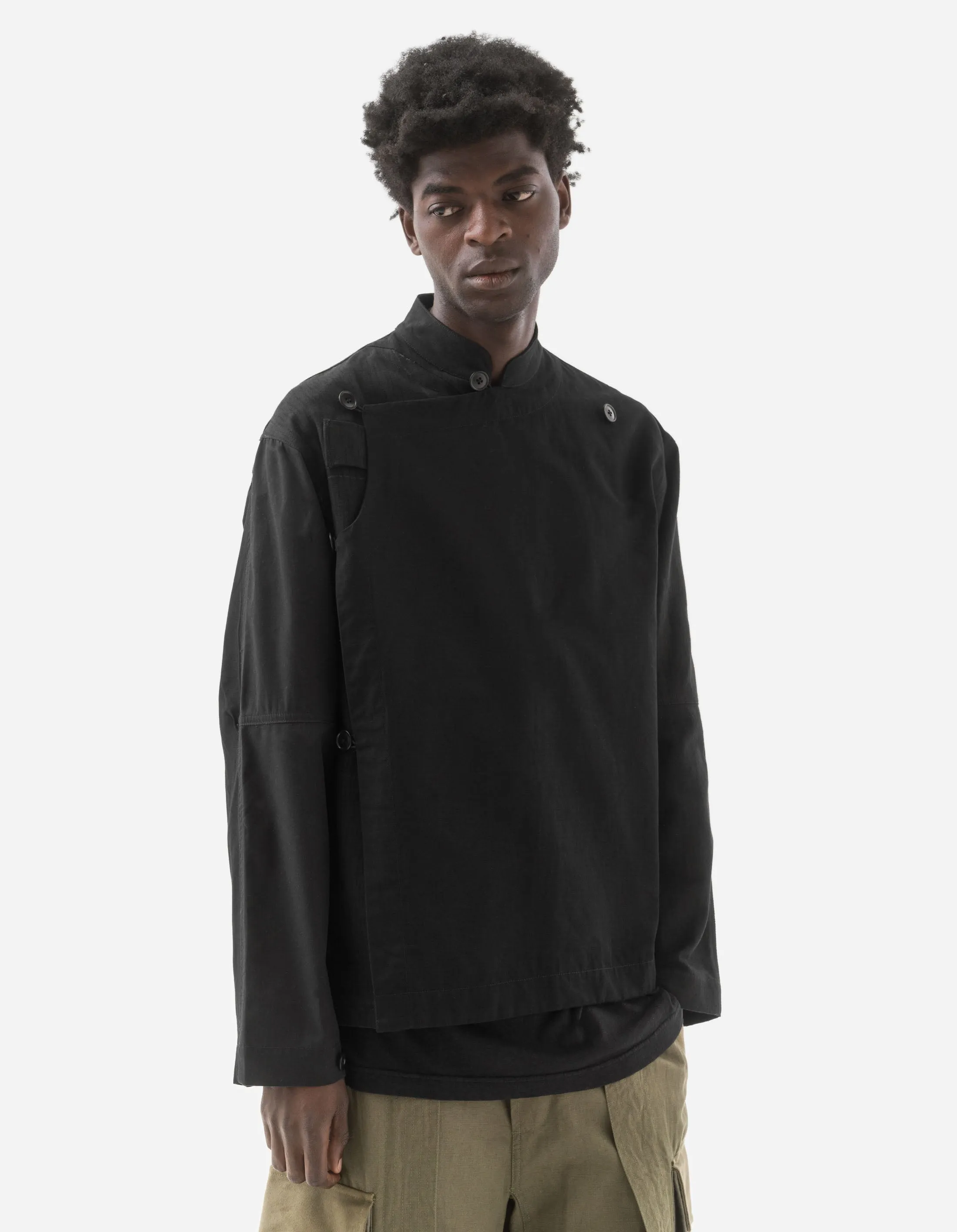 6084 Upcycled Monk Shirt Black sold by Maharishi product image thumbnail 2