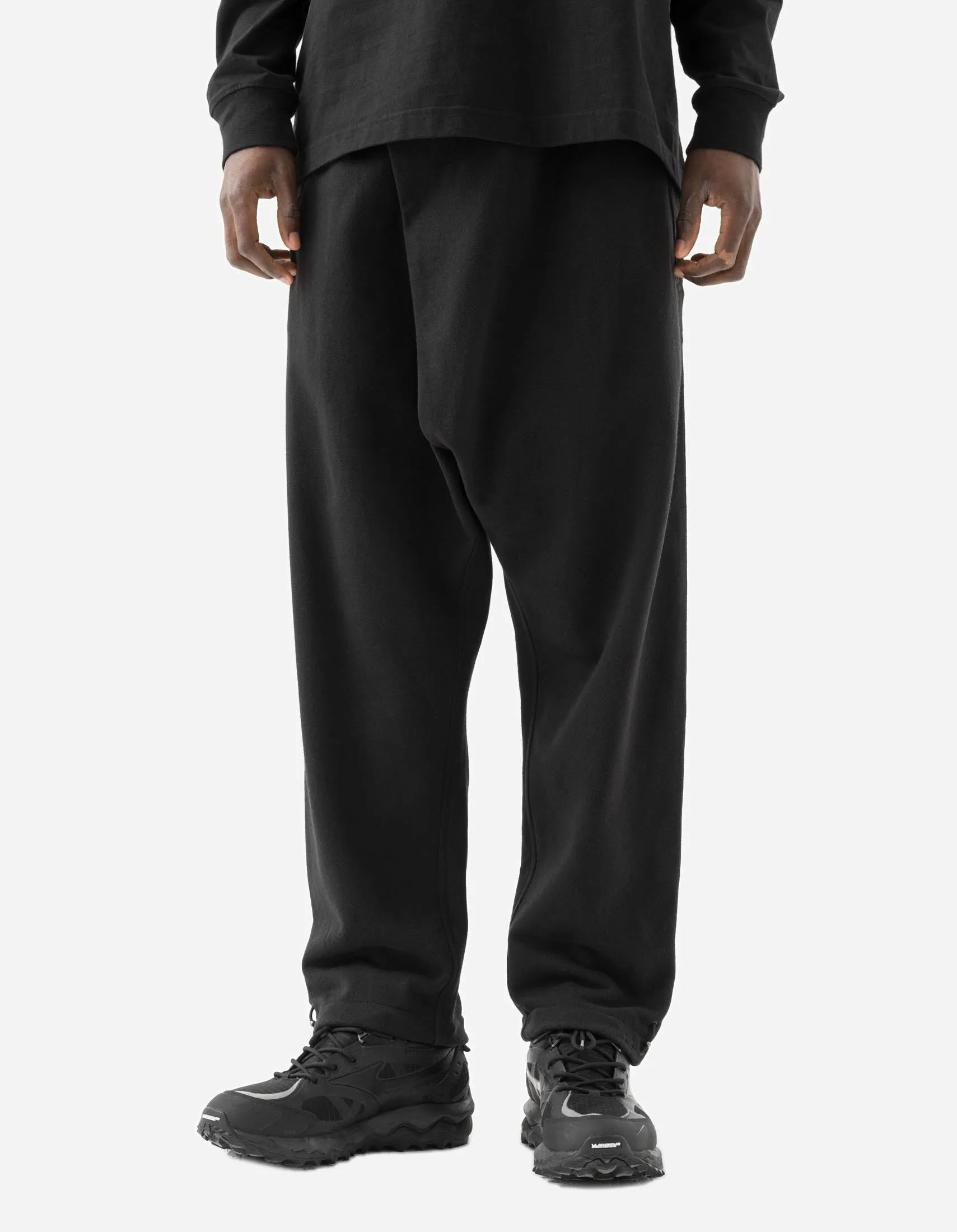 7091 Bering Strait Embroidered Asym Sweatpants Black sold by Maharishi product image thumbnail 2