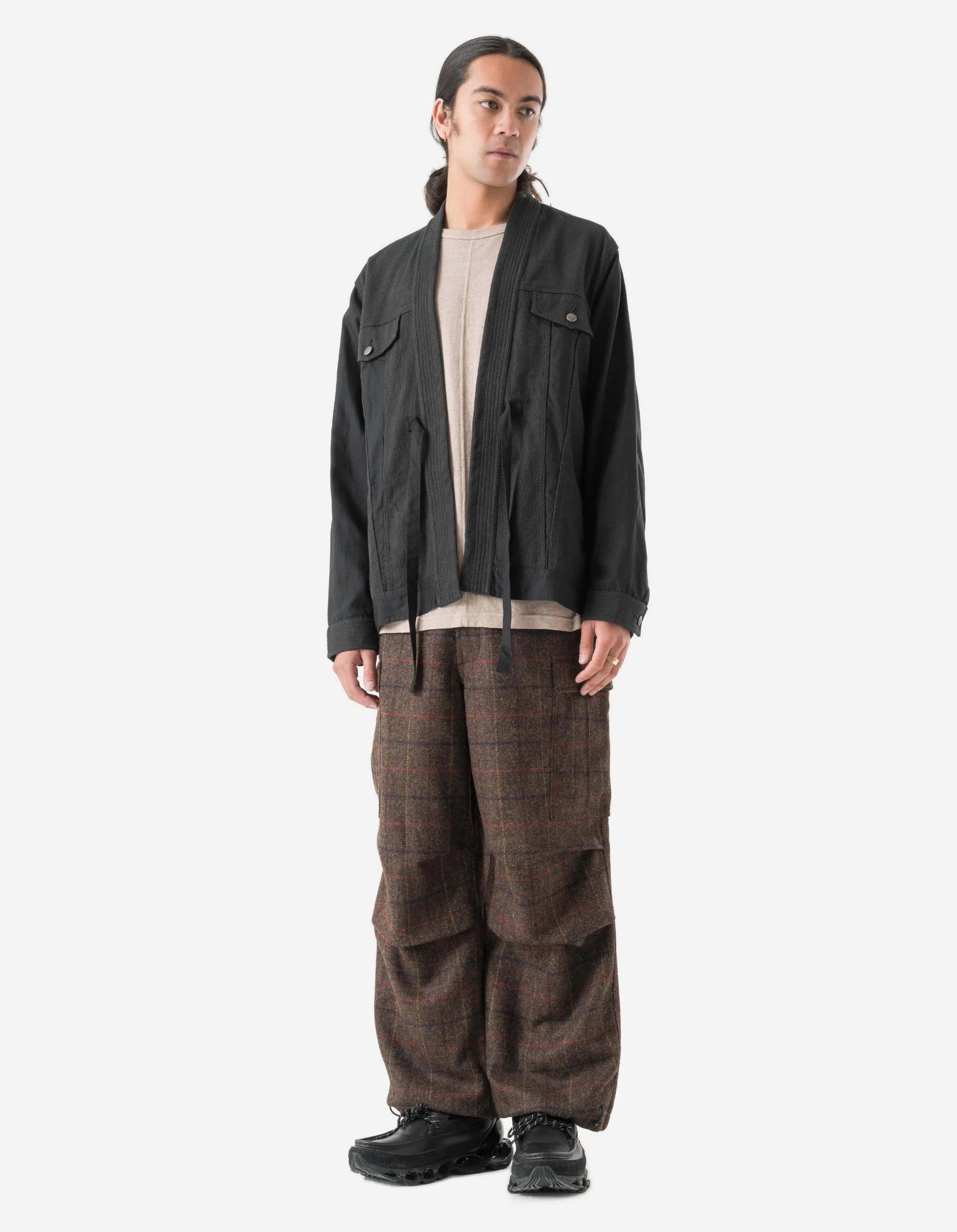 7117 Wool Check M65 Cargo Pant Brown sold by Maharishi product image thumbnail 2