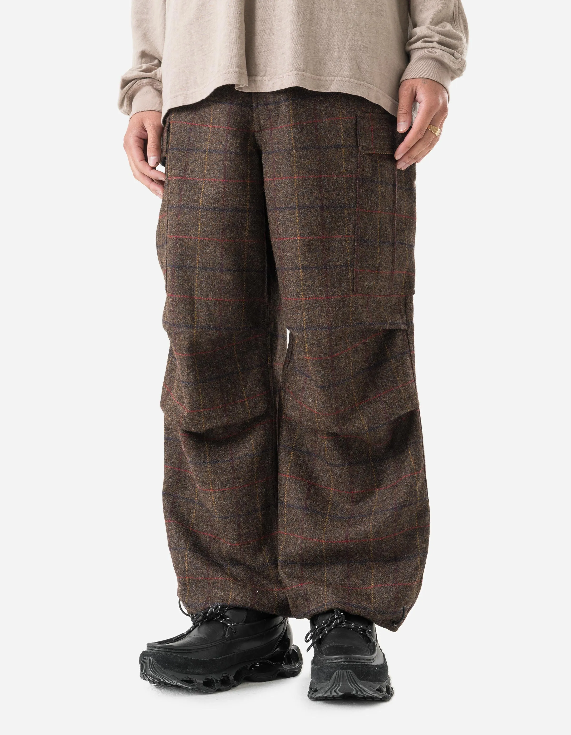 7117 Wool Check M65 Cargo Pant Brown sold by Maharishi product image thumbnail 3