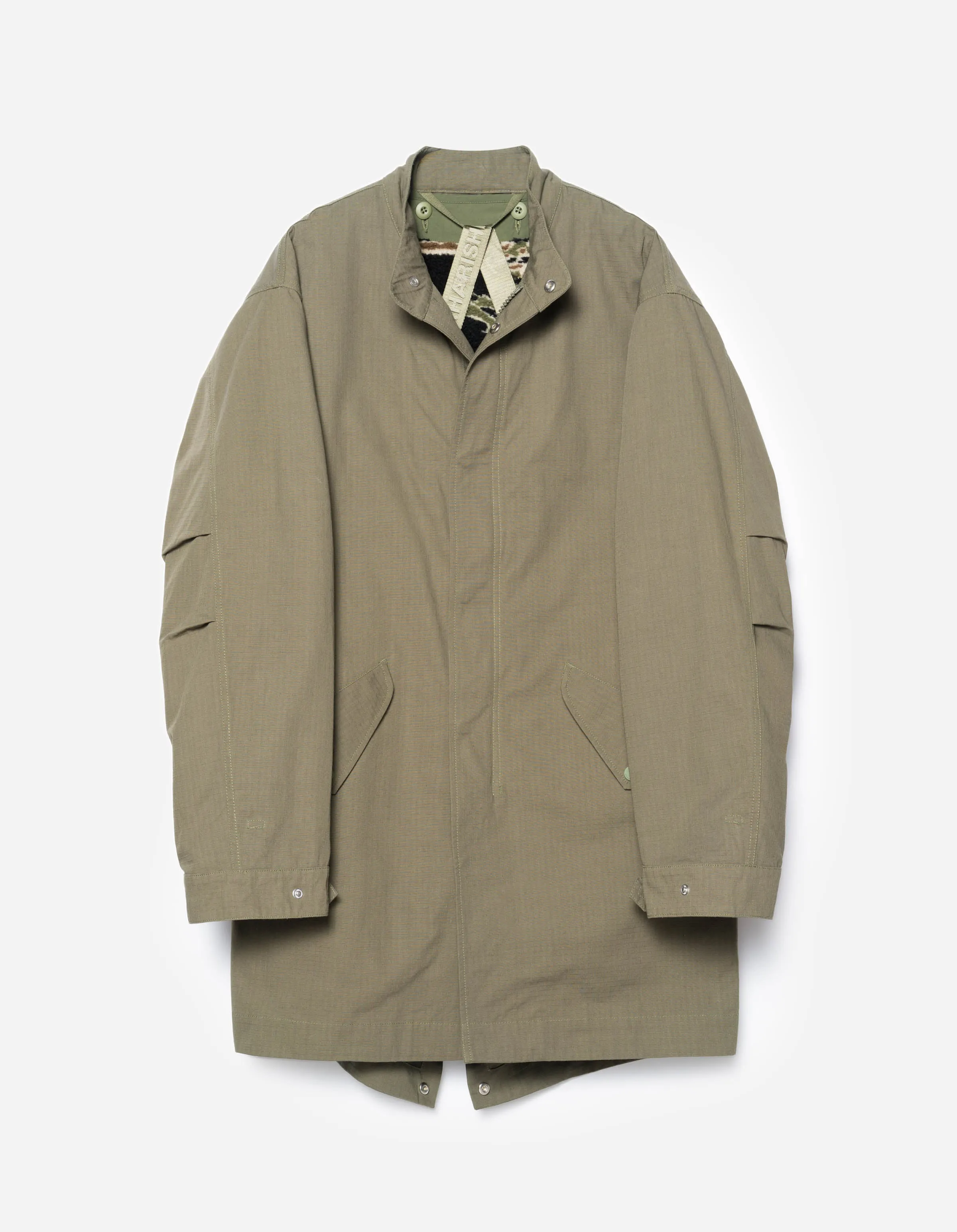 7107 ECWS Cordura® Fishtail Parka + Liner Olive sold by Maharishi