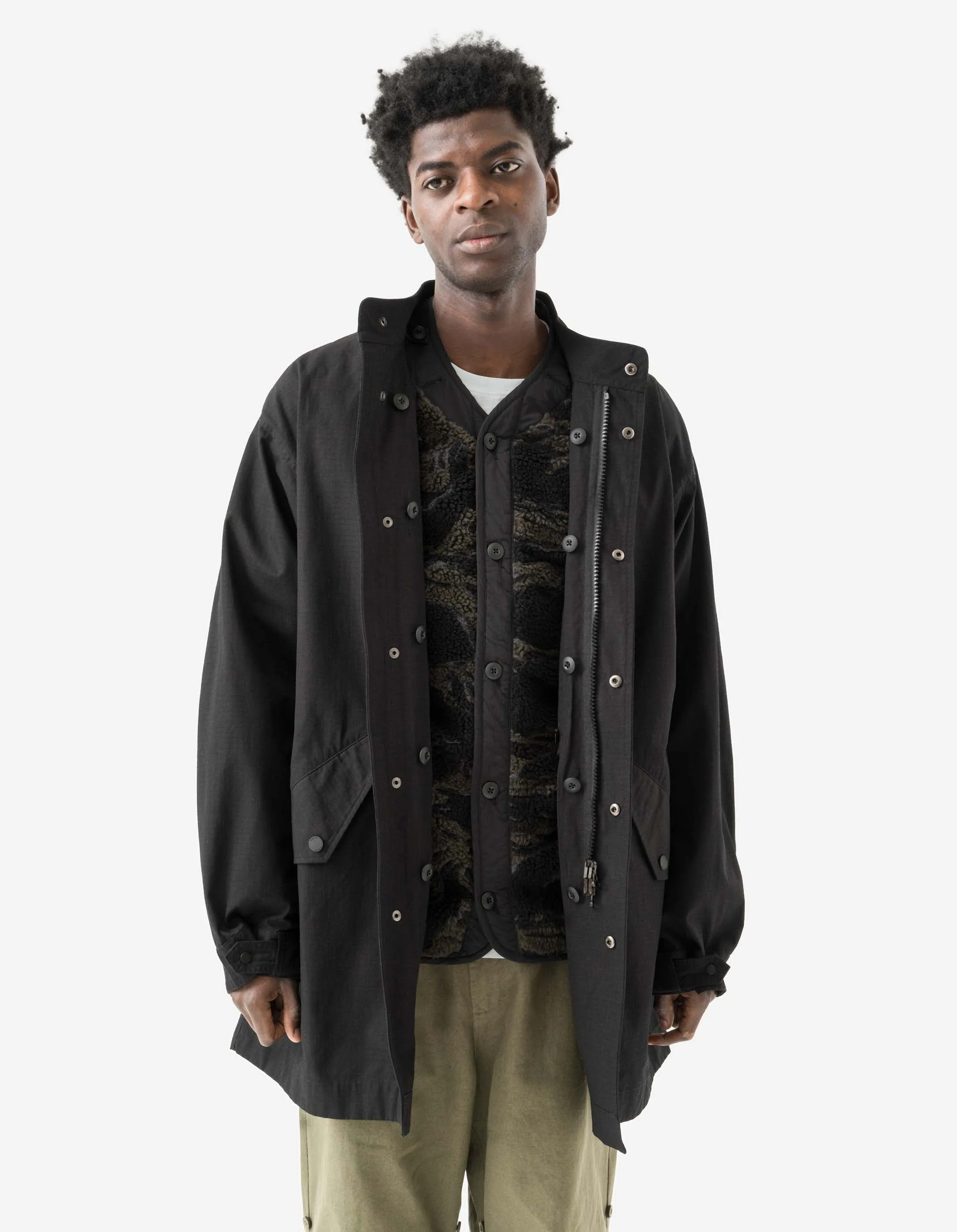 7107 ECWS Cordura® Fishtail Parka + Liner Black sold by Maharishi product image thumbnail 4
