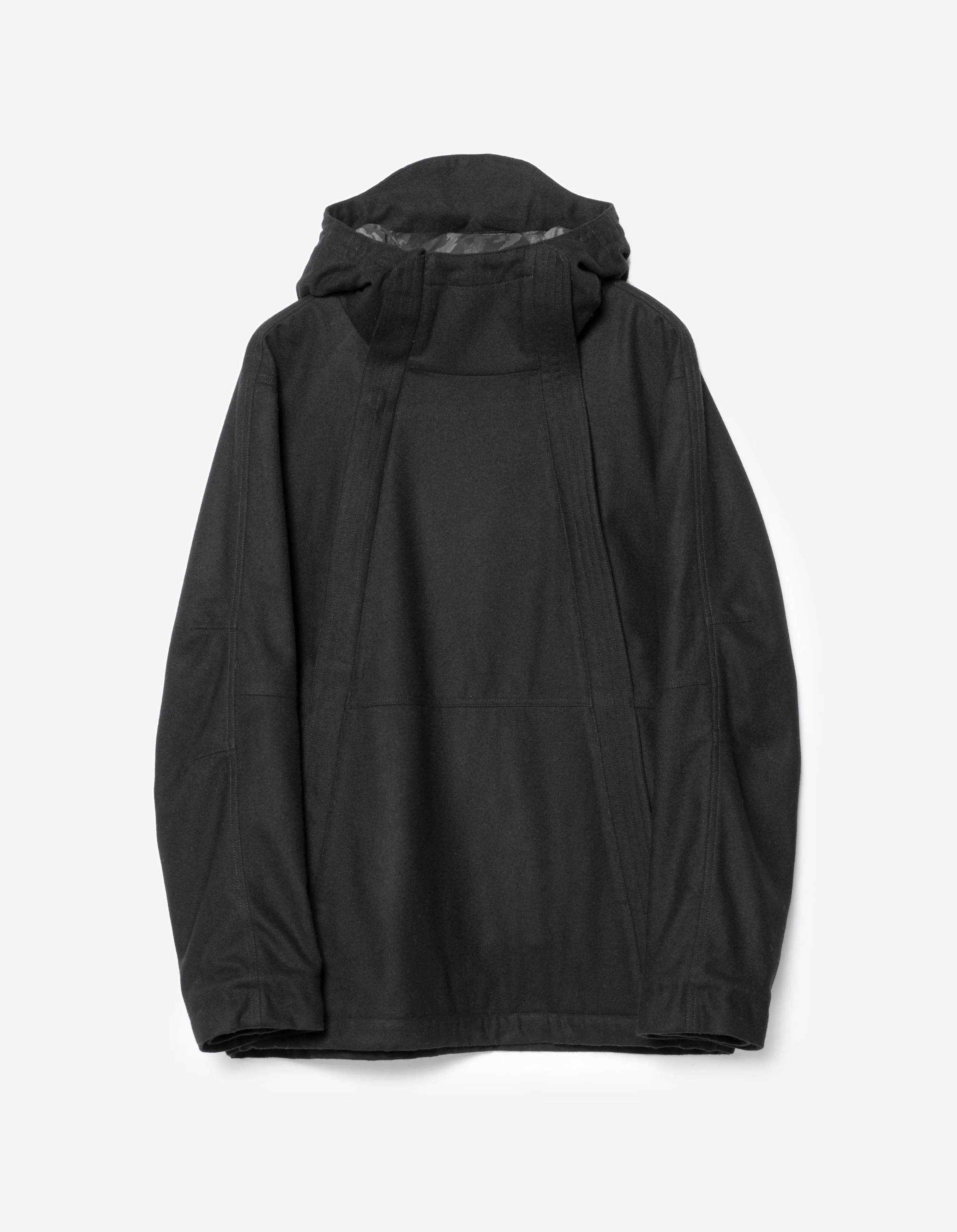 7104 Cordura Wool Hooded Jacket Black sold by Maharishi