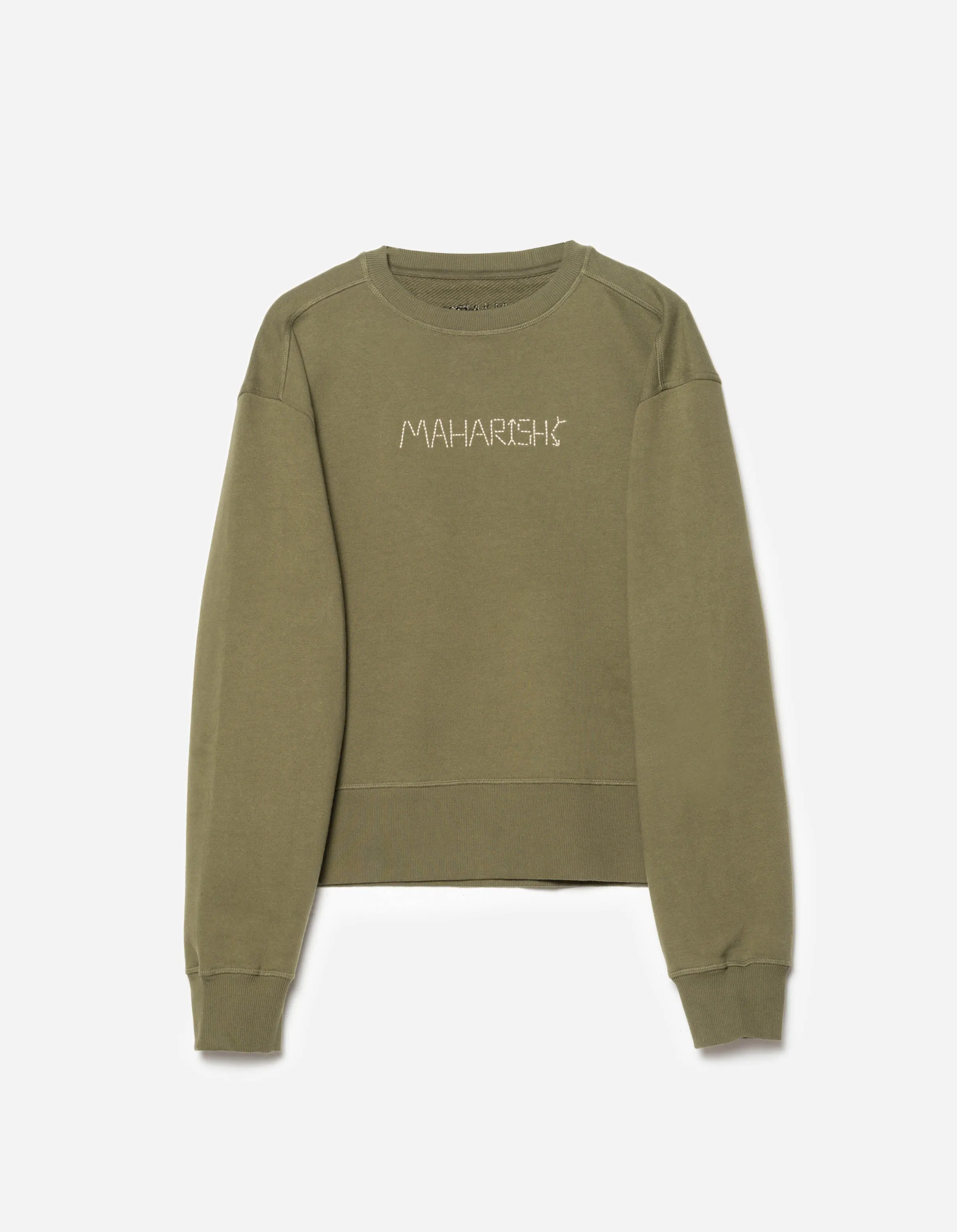 7096 Alaskan Hill Tribe Embroidered Crew Sweat Olive OG-107F sold by Maharishi product image thumbnail 4