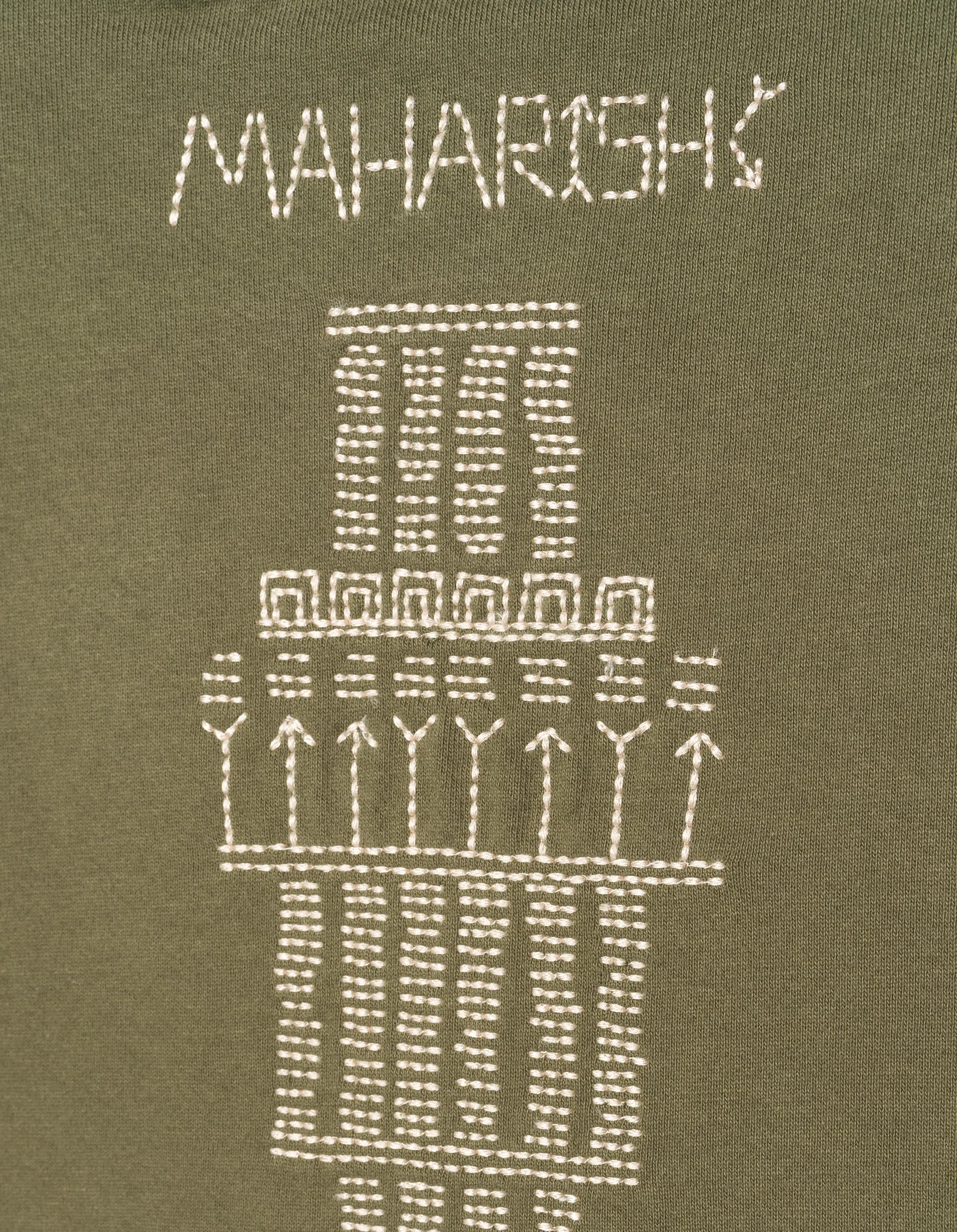 7096 Alaskan Hill Tribe Embroidered Crew Sweat Olive OG-107F sold by Maharishi product image thumbnail 2