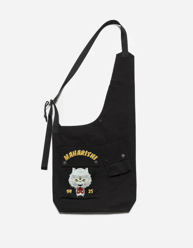7137 Sno Panters Tour Embroidered Sling Bag Black made by Maharishi