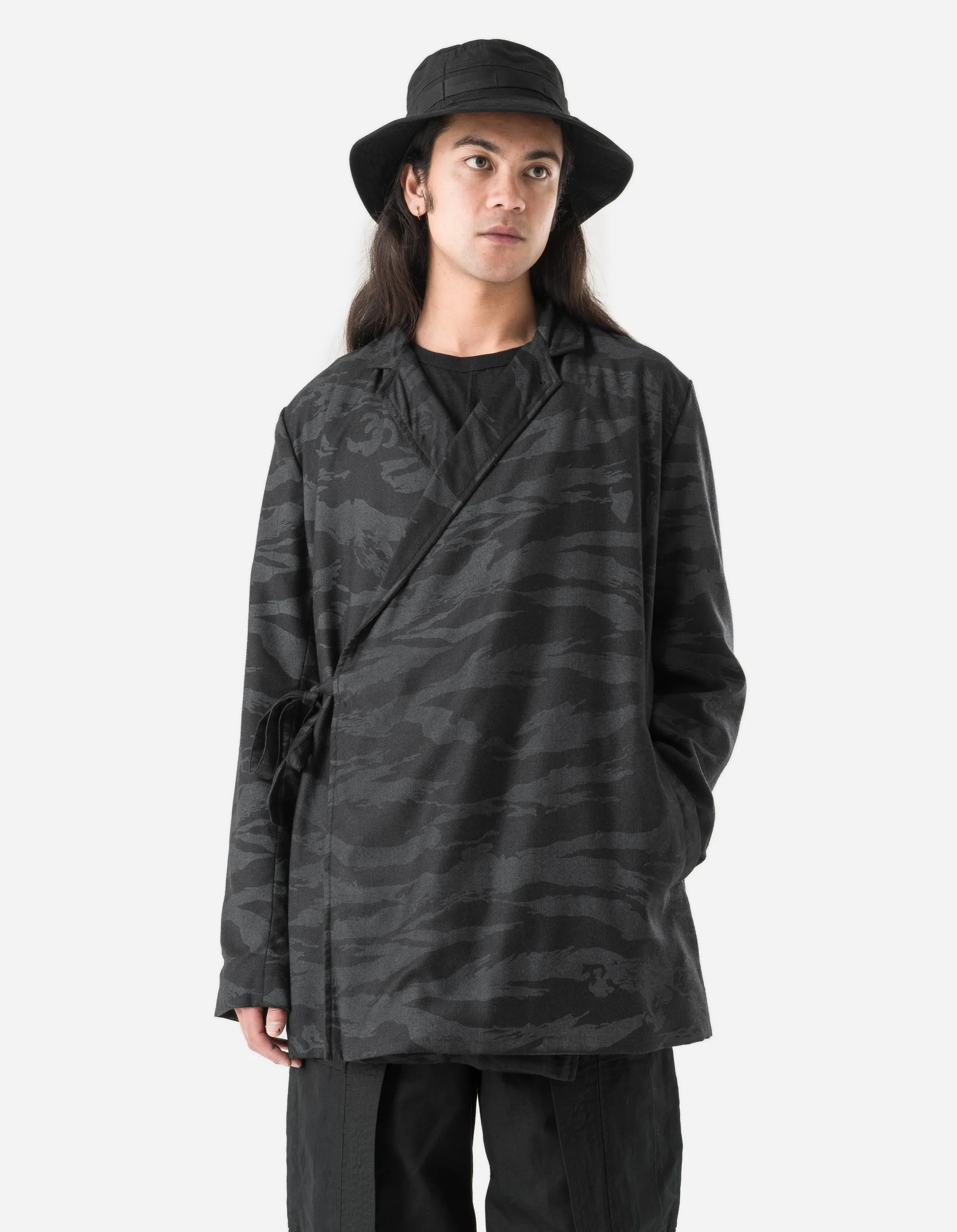 7151 Bonsai Tigerstripe Kimono Blazer Black sold by Maharishi product image thumbnail 2