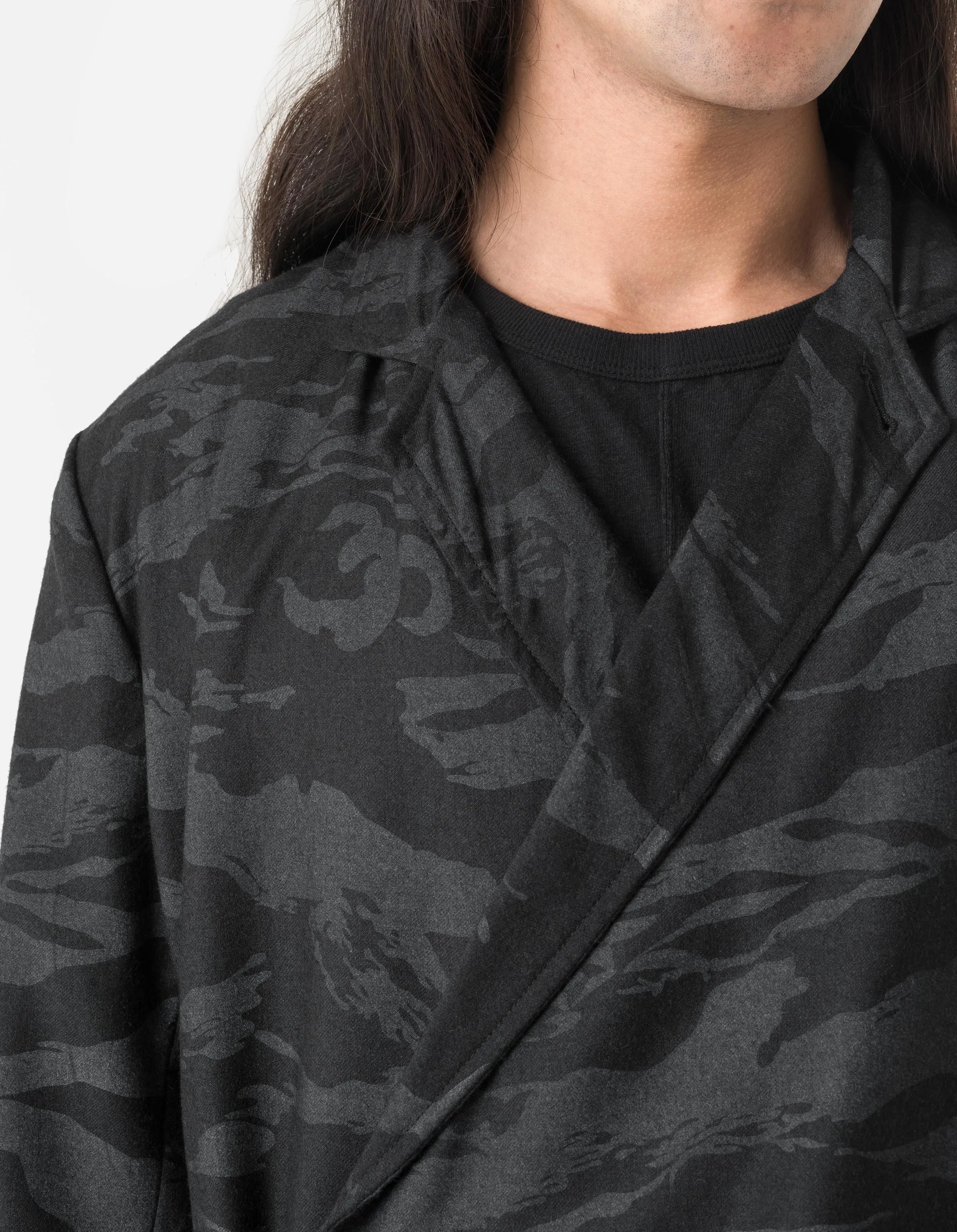 7151 Bonsai Tigerstripe Kimono Blazer Black sold by Maharishi product image thumbnail 3